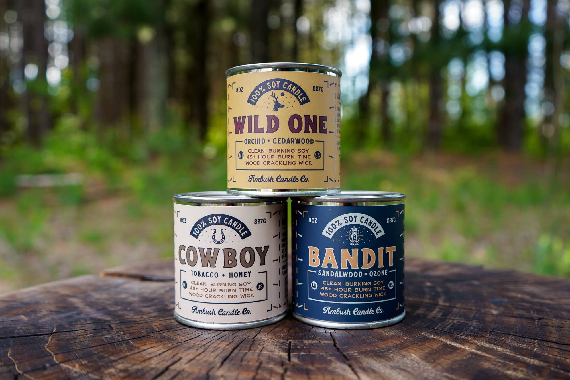 Ambush Candle Co. - Wild One | Orchid + Cedarwood 8oz Soy Candle