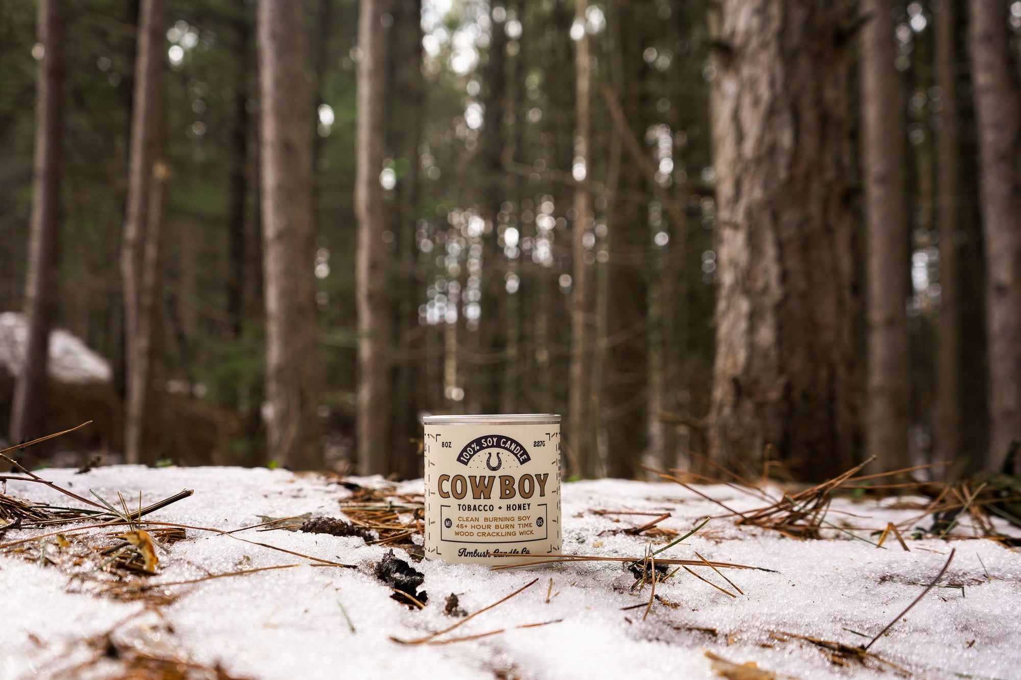 Ambush Candle Co. - Cowboy | Tobacco + Honey 8oz Soy Candle