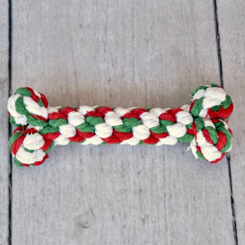 Finnegan’s Standard Goods - Holiday Bone Rope Toy
: Red