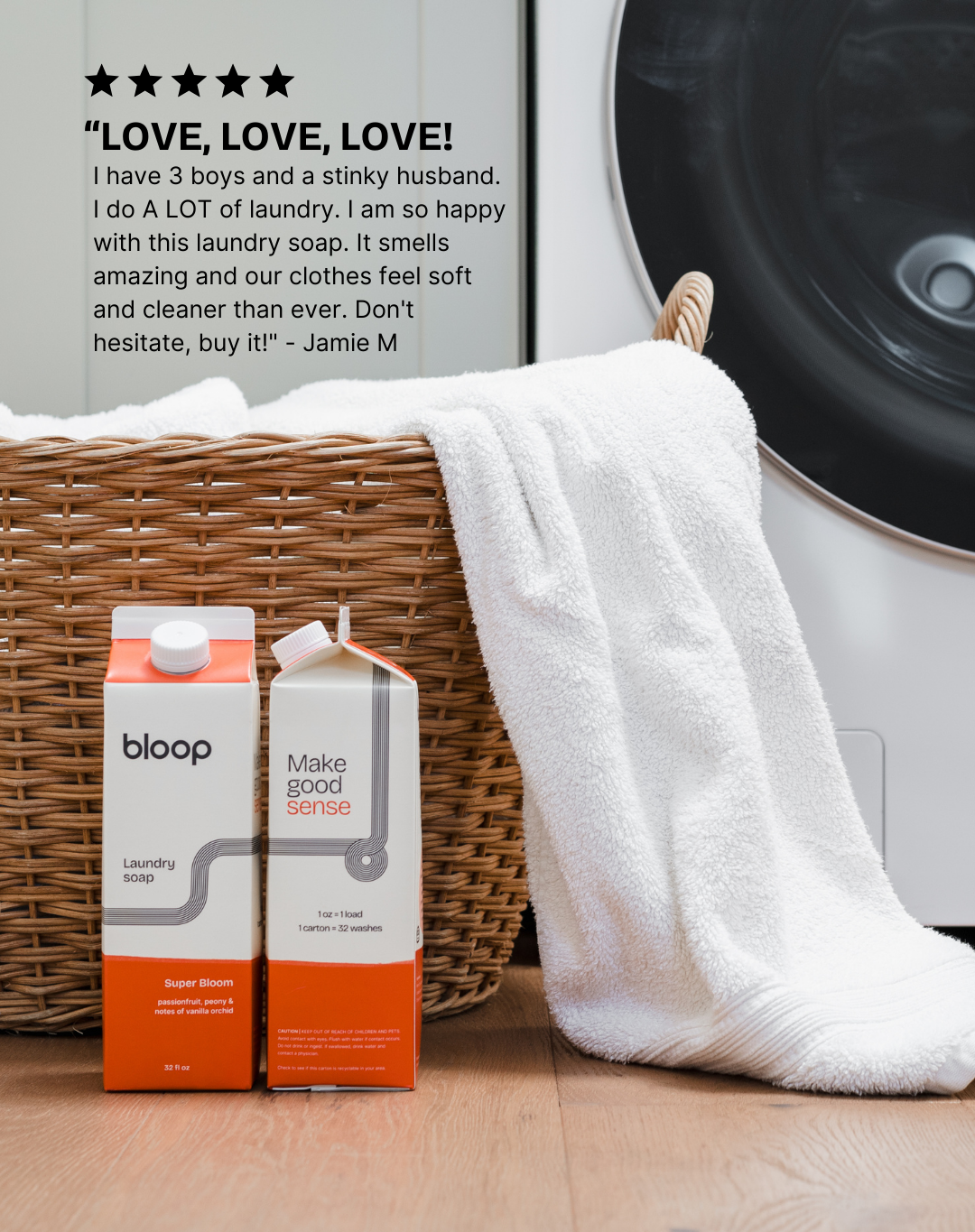 Bloop - Super Bloom Natural Laundry Soap: 32 oz Carton