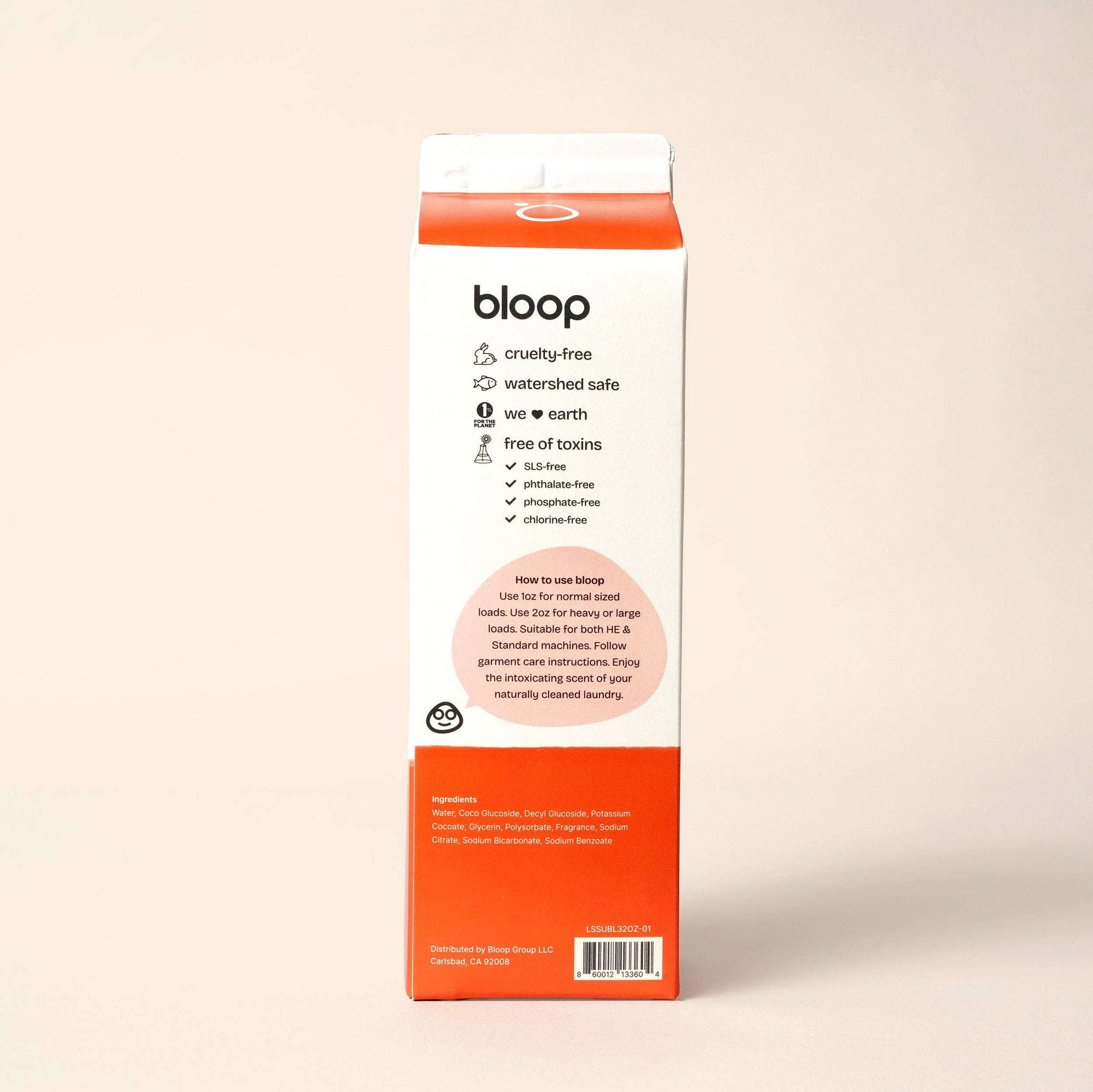 Bloop - Super Bloom Natural Laundry Soap: 32 oz Carton