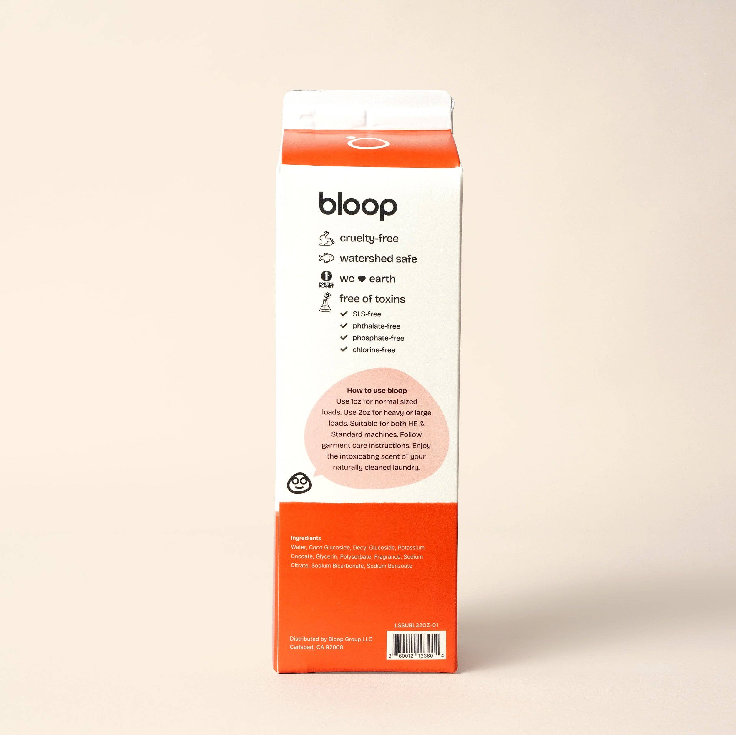 Bloop - Super Bloom Natural Laundry Soap: 32 oz Carton
