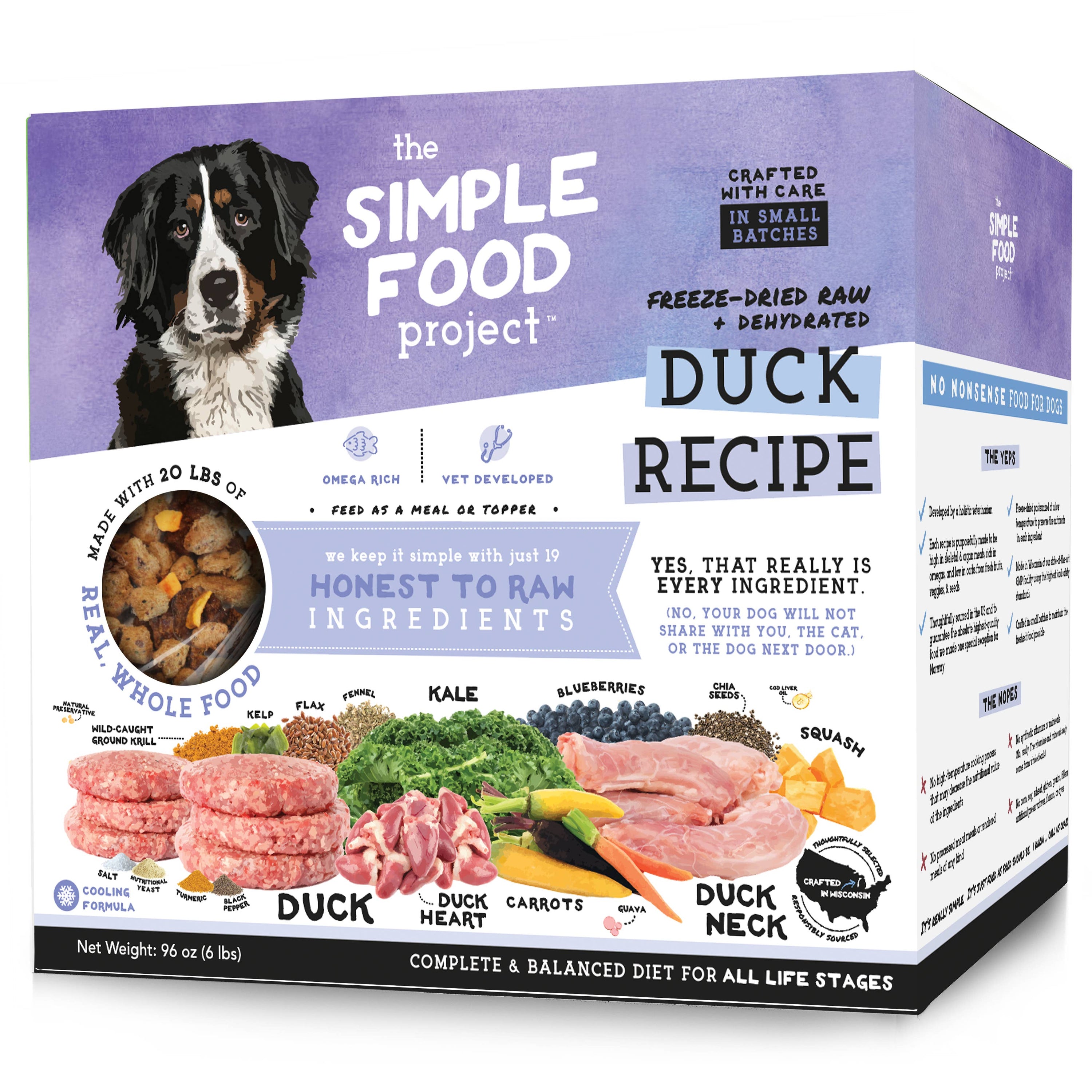 The Simple Food Project - Duck Recipe for Dogs: Original Nuggets / 24 oz (1.5-lb)