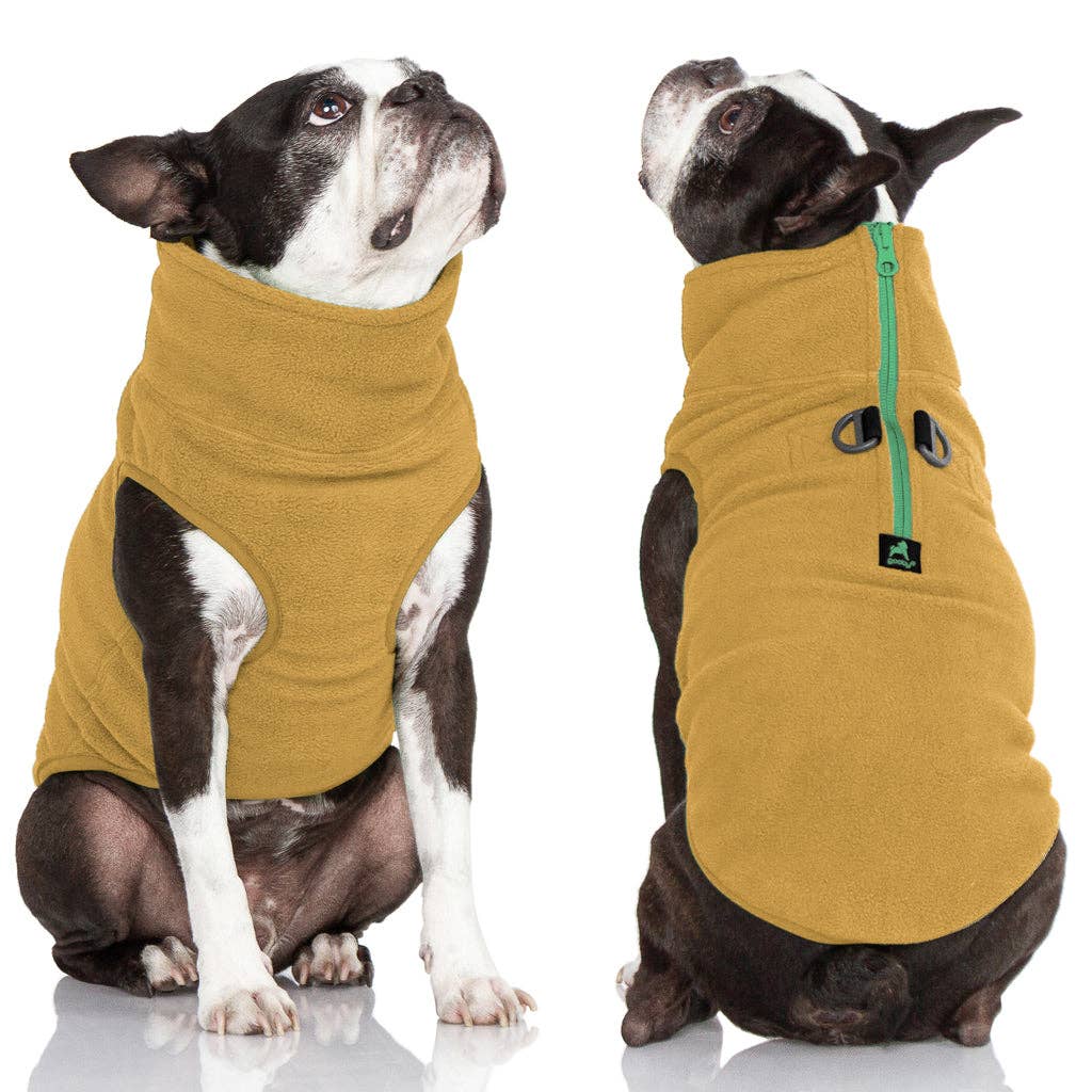Gooby - #72211 Half Zip-Up Fleece Vest: Blue / Small