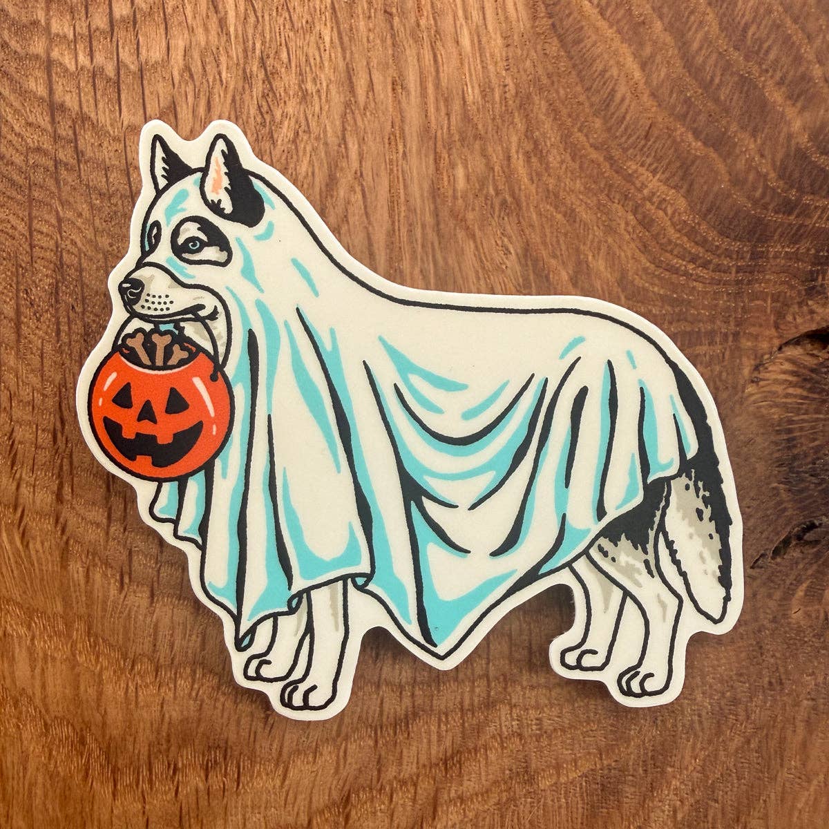 Steel Bison - Ghost Husky (Black) 3 Inch Matte Vinyl Sticker