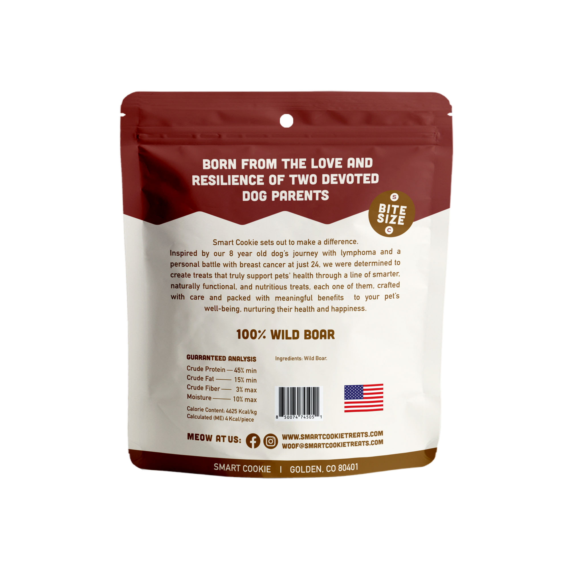 Smart Cookie Barkery- Wild Boar Jerky for Cats