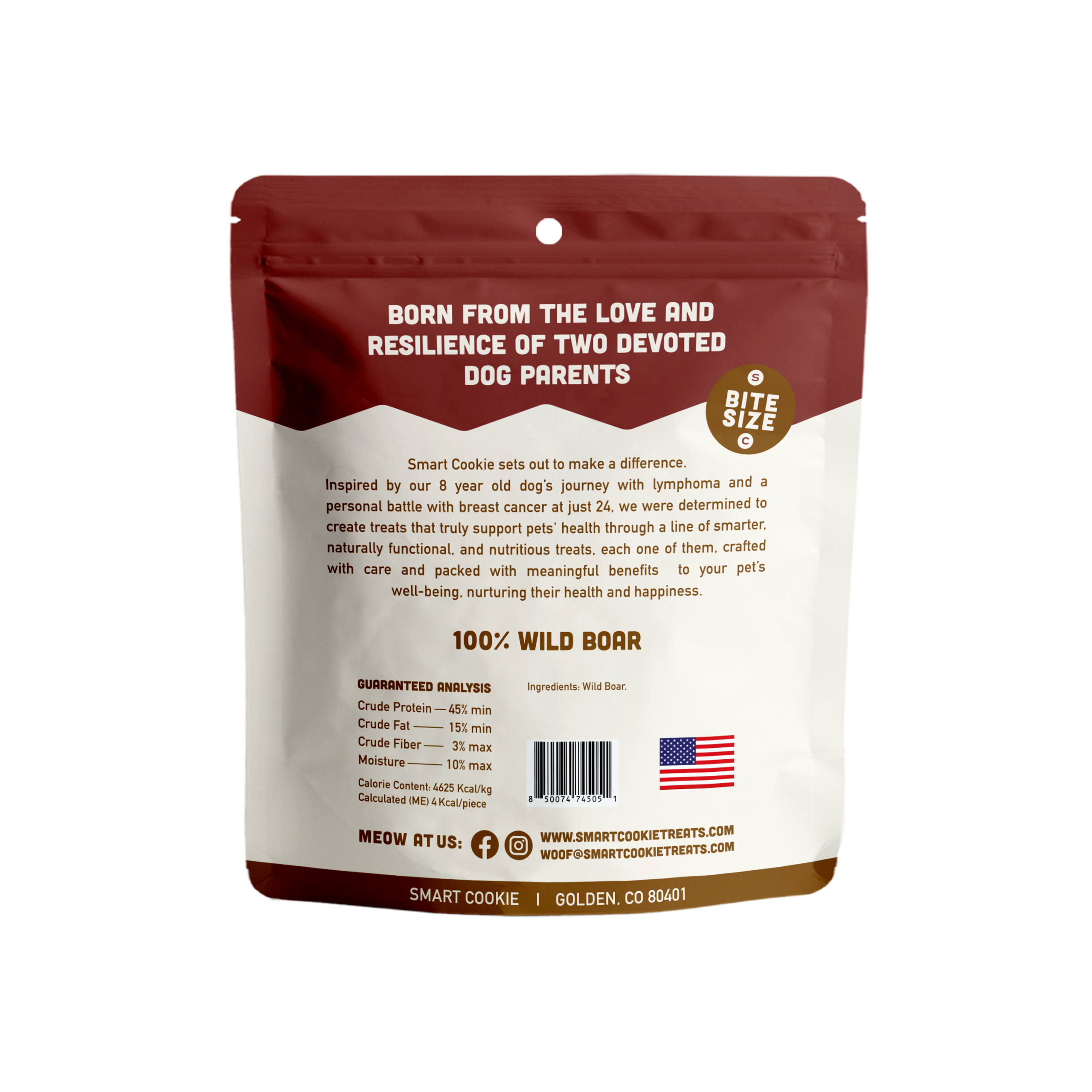 Smart Cookie Barkery- Wild Boar Jerky for Cats