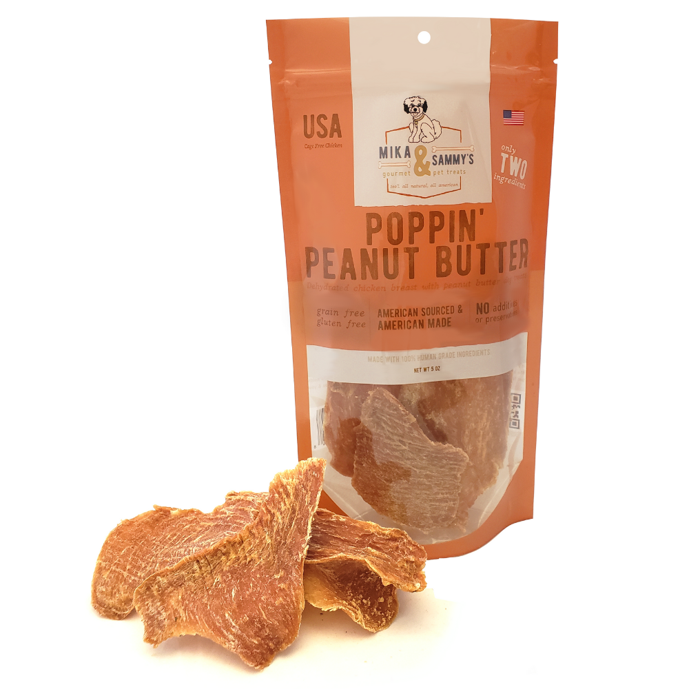 Mika and Sammy's Gourmet Pet Treats | Poppin’ Peanut Butter (5oz Bag)
