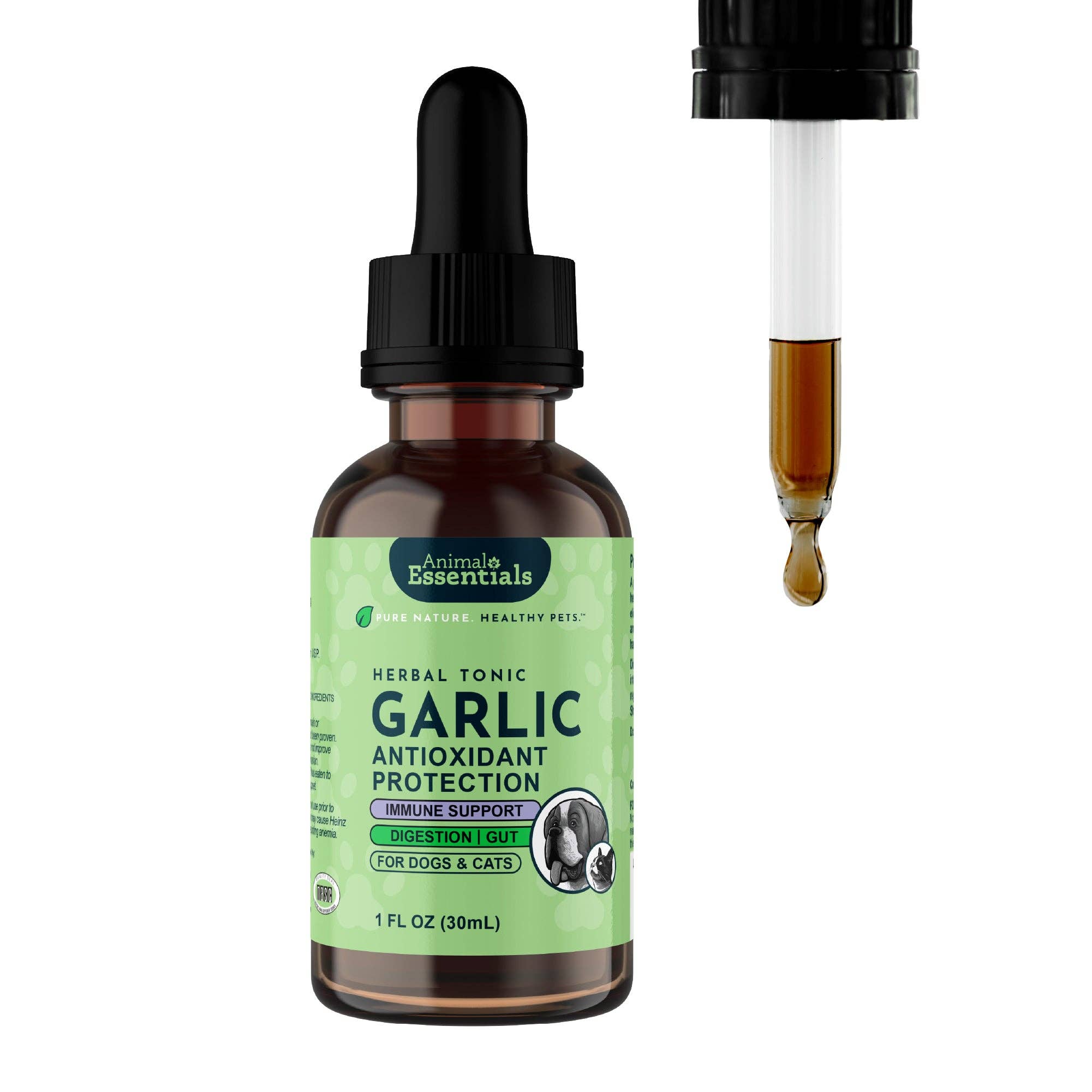 Animal Essentials - Garlic Single Herb Tonic | Antioxidant Protection: 1oz