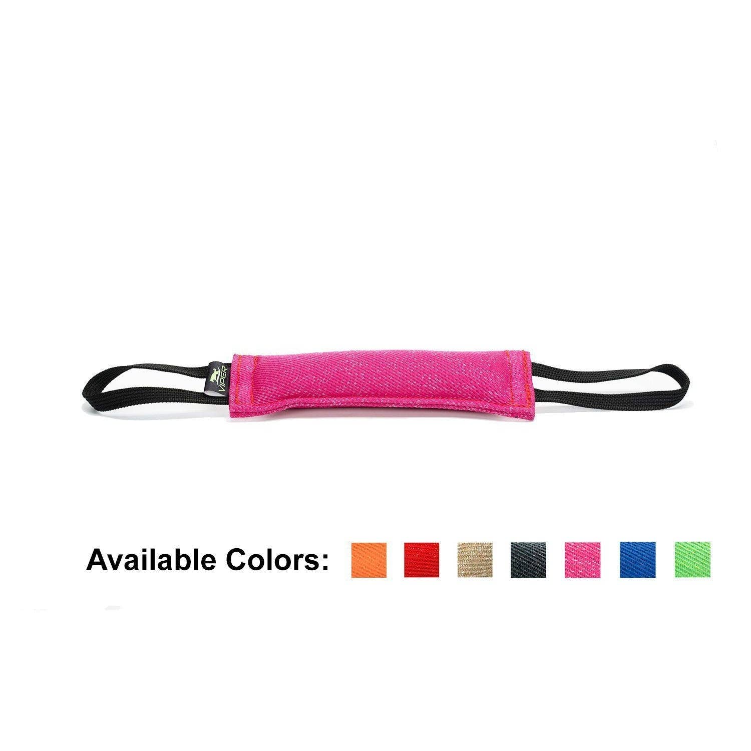 Dogline - Viper French Linen Tug Dog Toy: Green / 12in L x 2in W