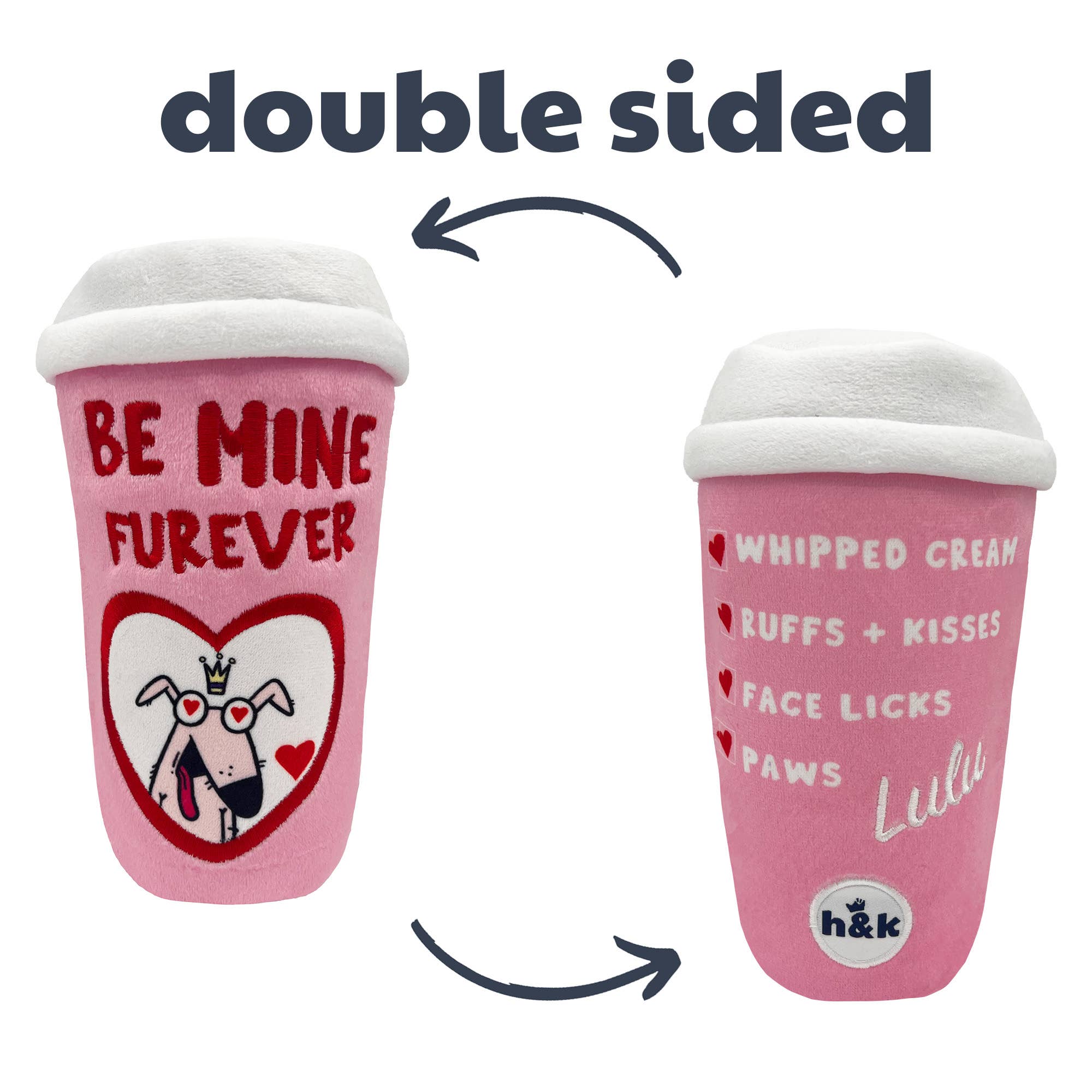 Huxley & Kent - Be Mine Furever Latte Dog Toy (Double Sided): Large