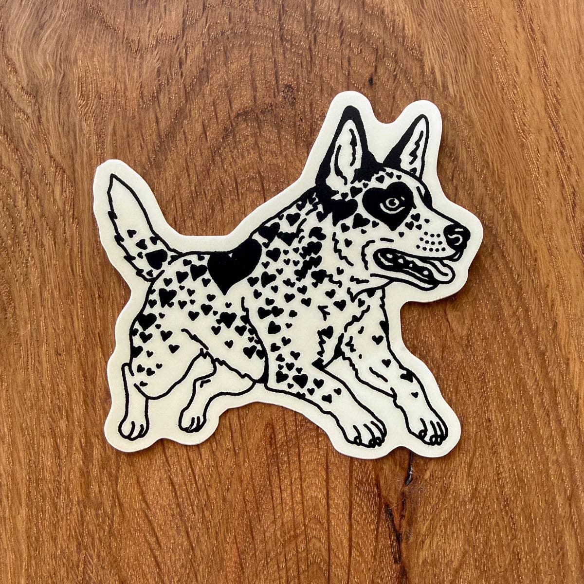Steel Bison - Heeler Hearts 3 Inch Matte Vinyl Sticker