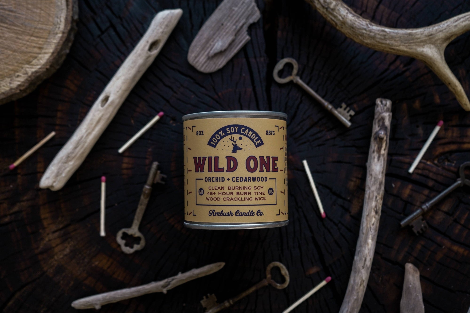Ambush Candle Co. - Wild One | Orchid + Cedarwood 8oz Soy Candle
