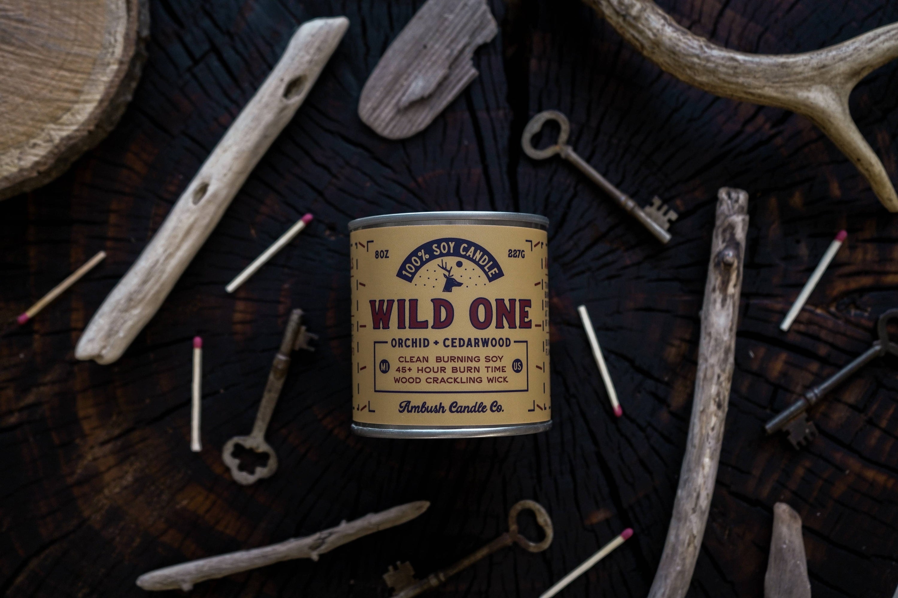 Ambush Candle Co. - Wild One | Orchid + Cedarwood 8oz Soy Candle