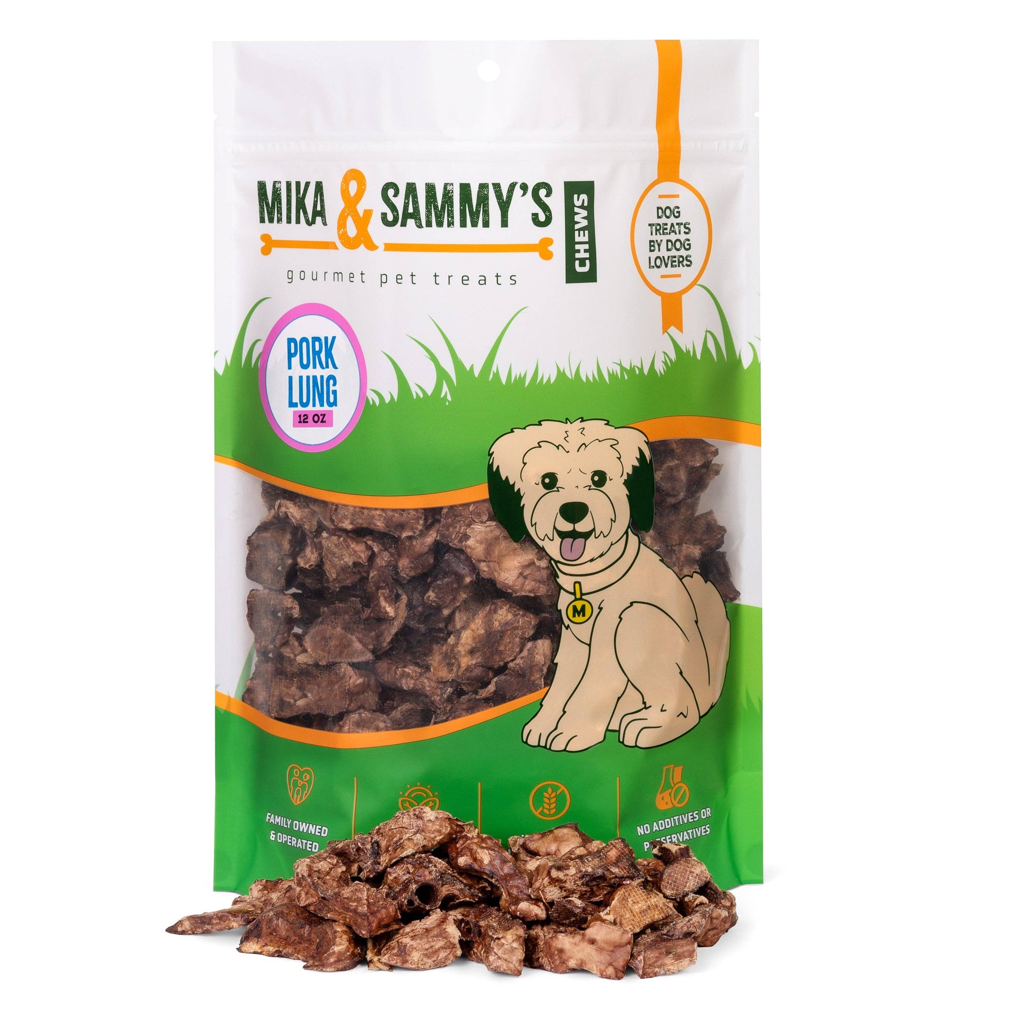 Mika and Sammy's Gourmet Pet Treats - Pork Lung (12oz)