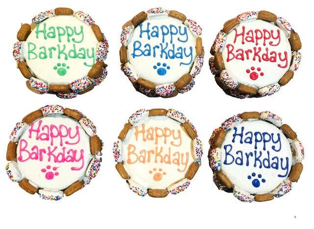 Taj Ma-Hound Bakery for Dogs - Happy Barkday Gourmutt Bone Cakes ASSORTED - Dog Treat
