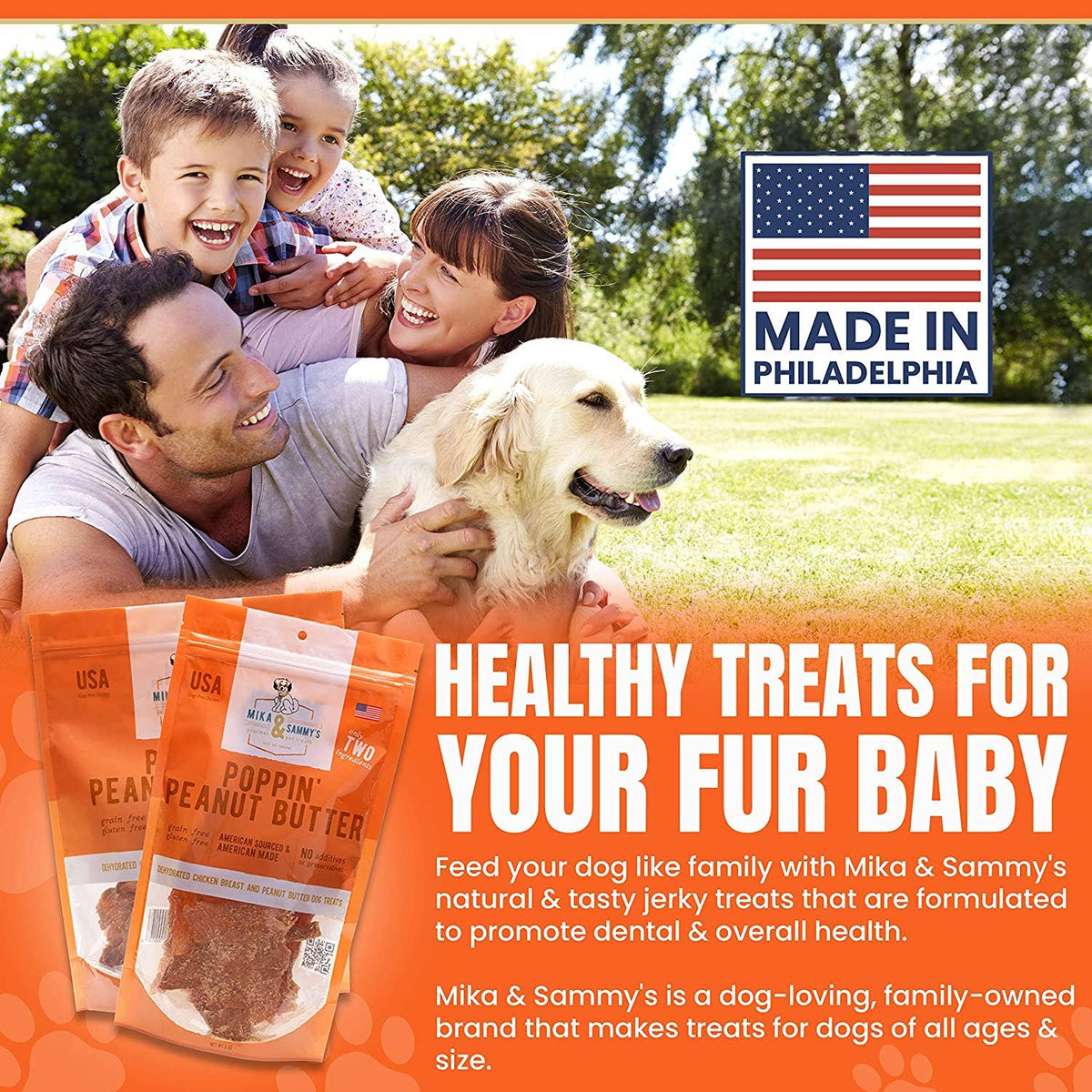 Mika and Sammy's Gourmet Pet Treats | Poppin’ Peanut Butter (5oz Bag)