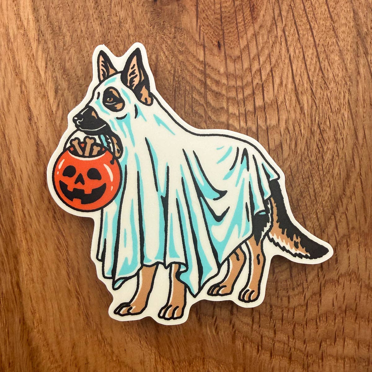 Steel Bison - Ghost German Shepherd 3 Inch Matte Vinyl Sticker