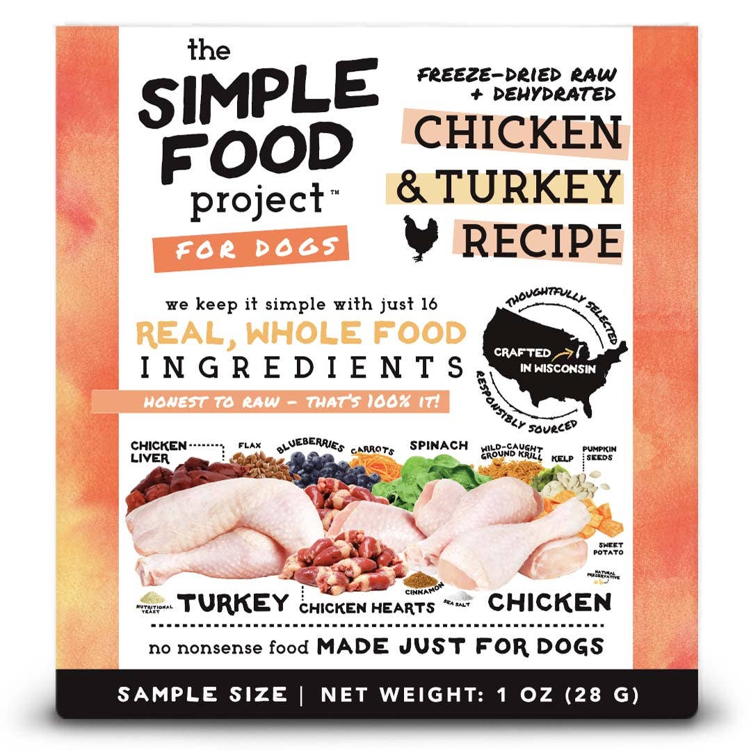 The Simple Food Project- Chicken & Turkey Recipe for Dogs: Original Nuggets (1.5-lb)