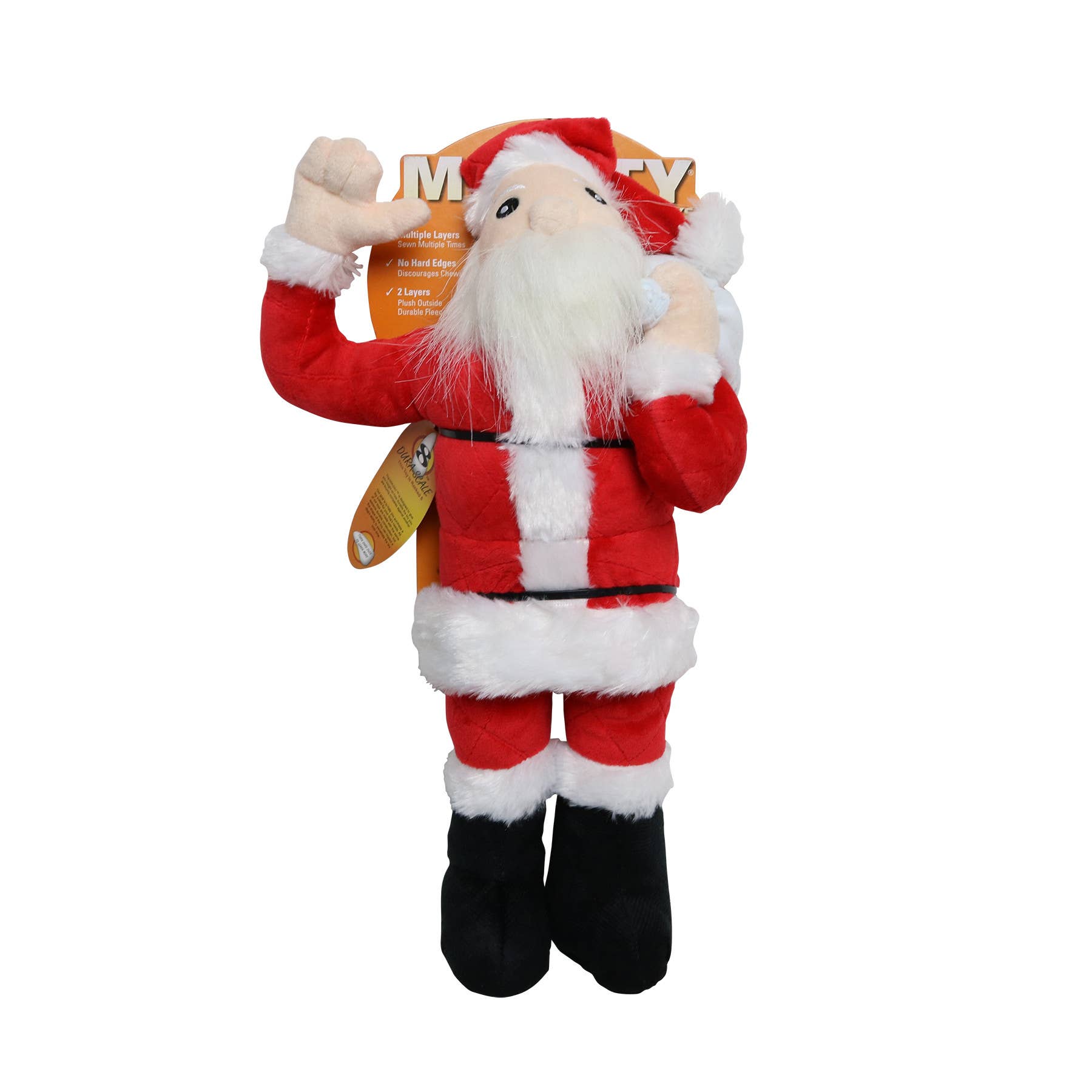 Tuffy Dog Toys - VIP Products - Mighty Arctic Santa - Christmas, Plush, Squeaky Dog Toy