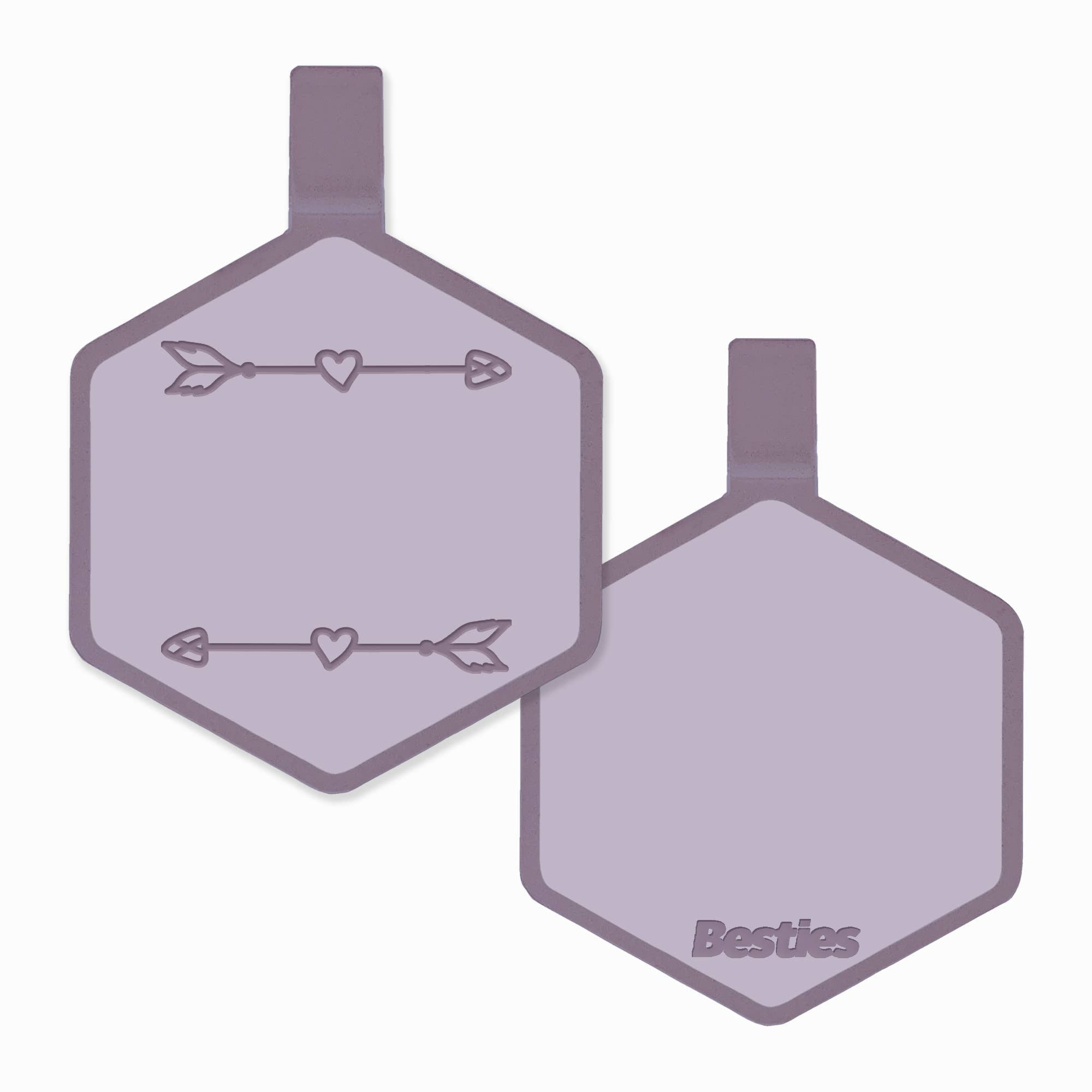 Besties Pets - Wild One Silicone Dog ID Tag: Flamingo Pink