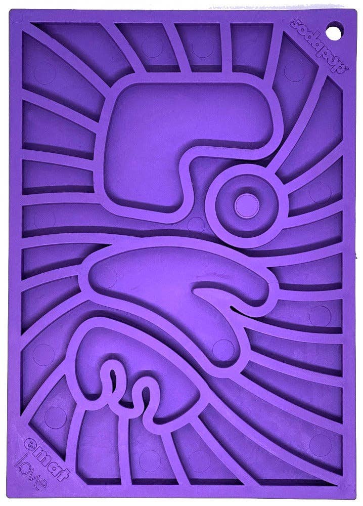 
                  
                    SodaPup - Groovy Love Design eMat Enrichment Lick Mat - small: Groovy Love emat - purple
                  
                