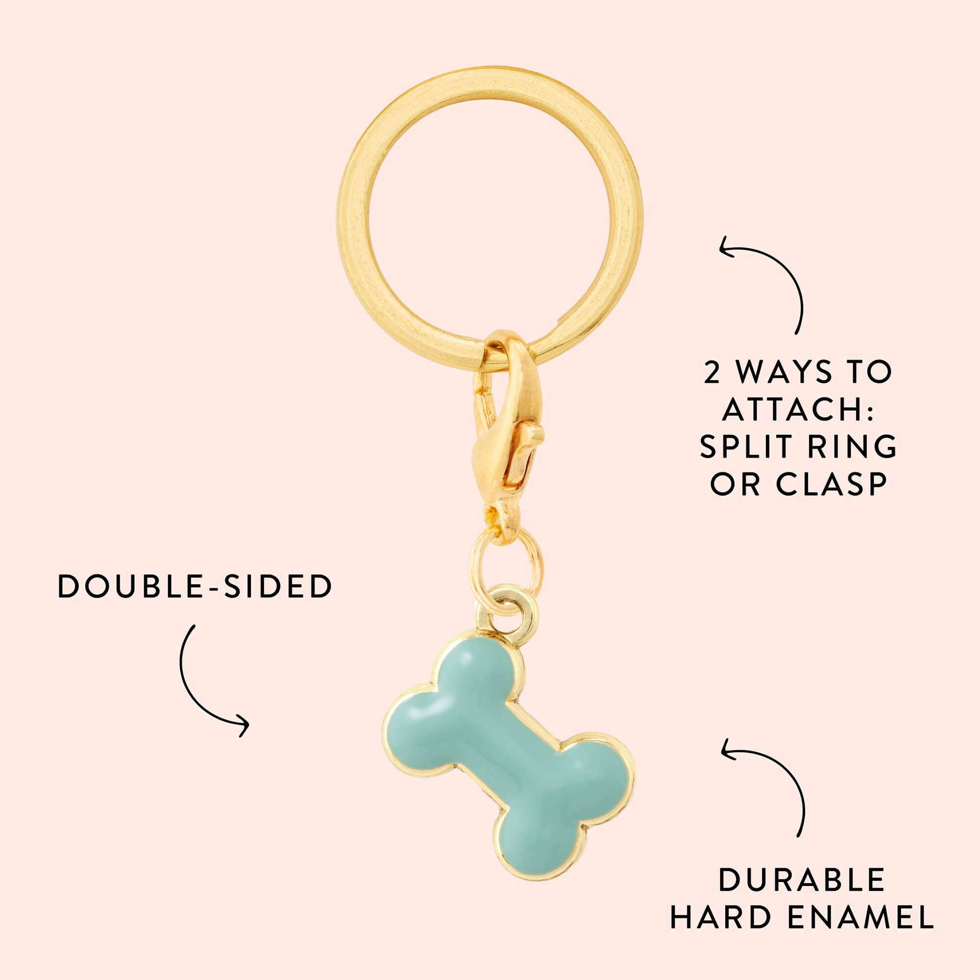 The Foggy Dog - Blue Bone Collar Charm