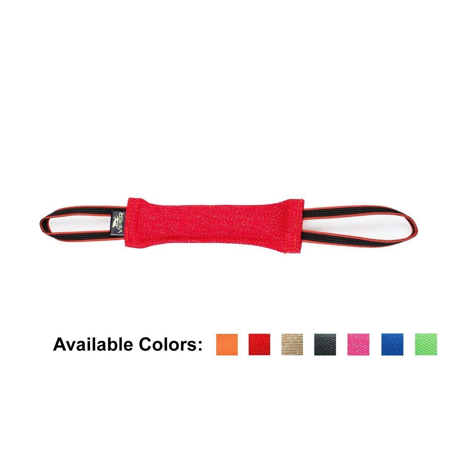 Dogline - Viper French Linen Tug Dog Toy: Pink / 12in L x 2in W