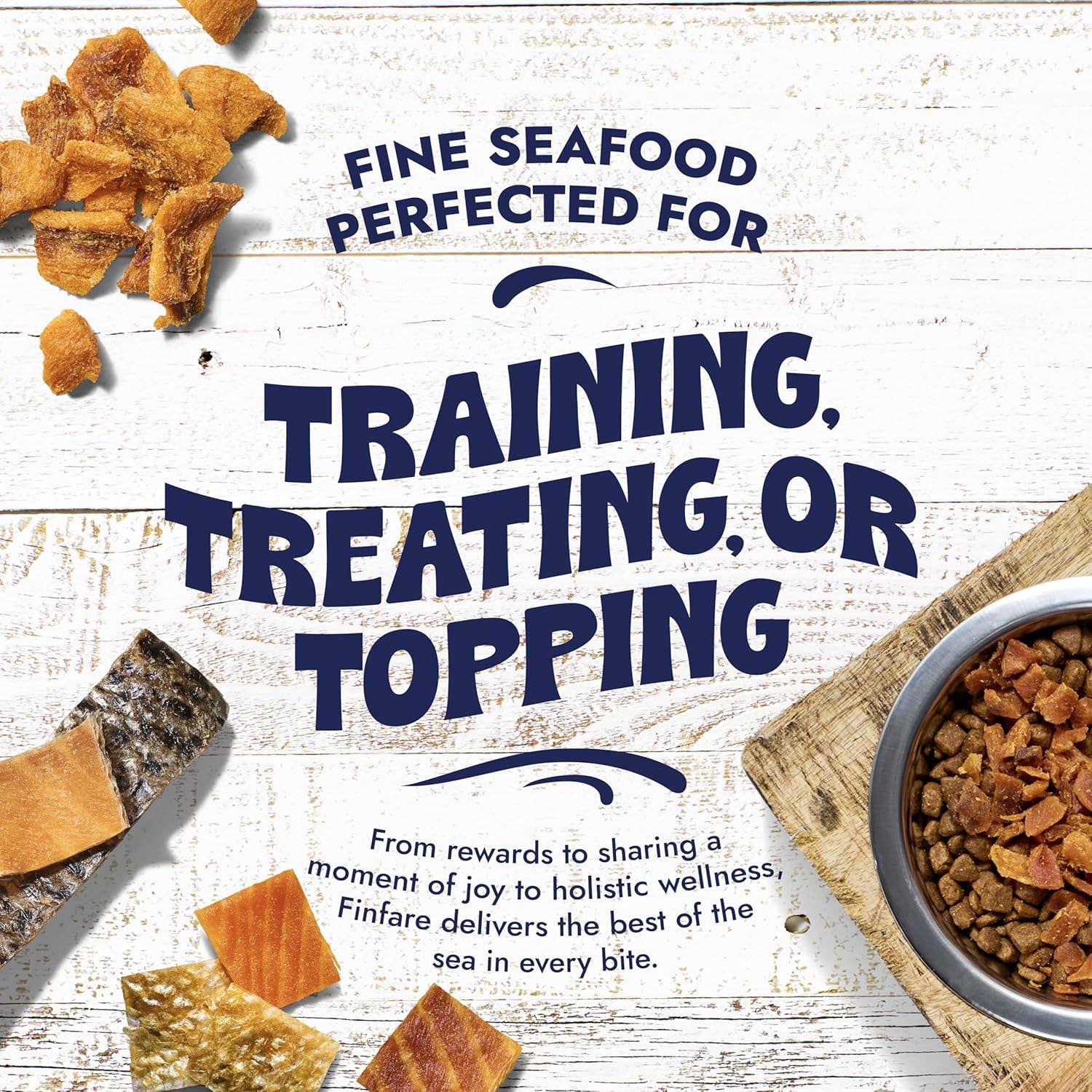 Finfare Pet Foods - Freeze-Dried Salmon Skin Strips for Dogs, 2oz