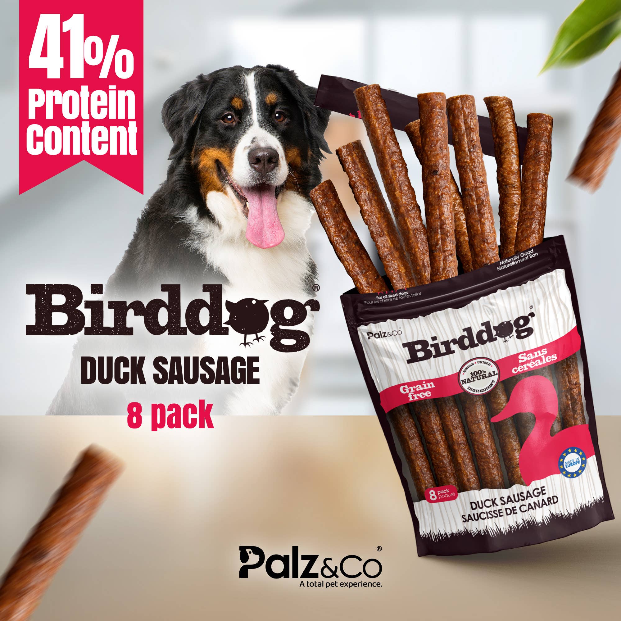 Palz&Co - BirdDog Duck Sausage (8 Pack)