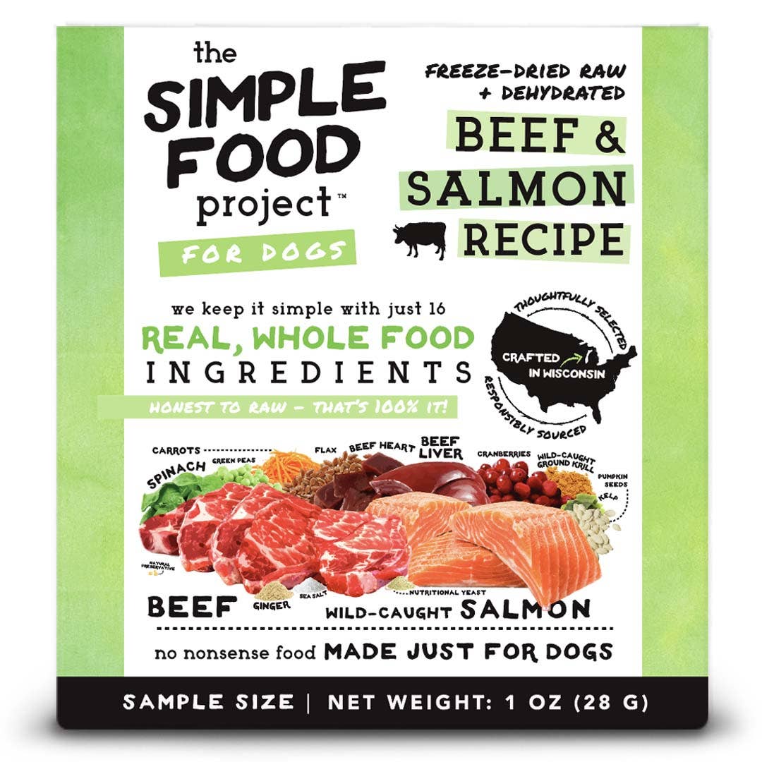 The Simple Food Project- Beef & Salmon Recipe for Dogs: Original Nuggets (6-lb)