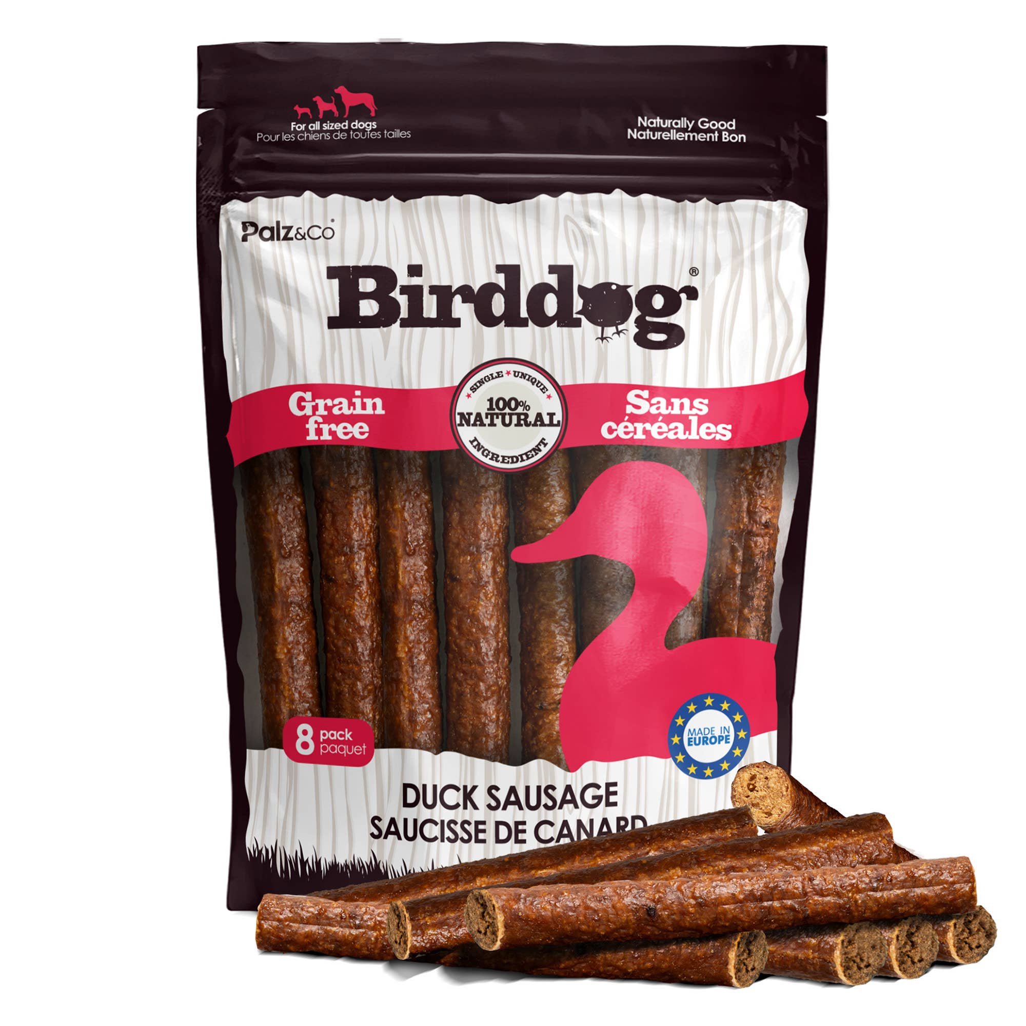 Palz&Co - BirdDog Duck Sausage (8 Pack)