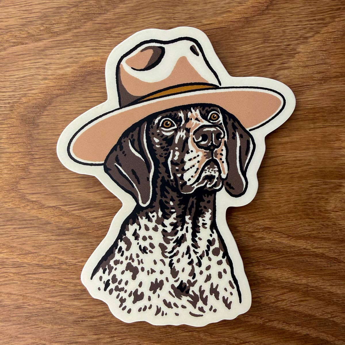 Steel Bison - German Shorthaired Pointer Cowdog 4 Inch Matte Vinyl Sticker