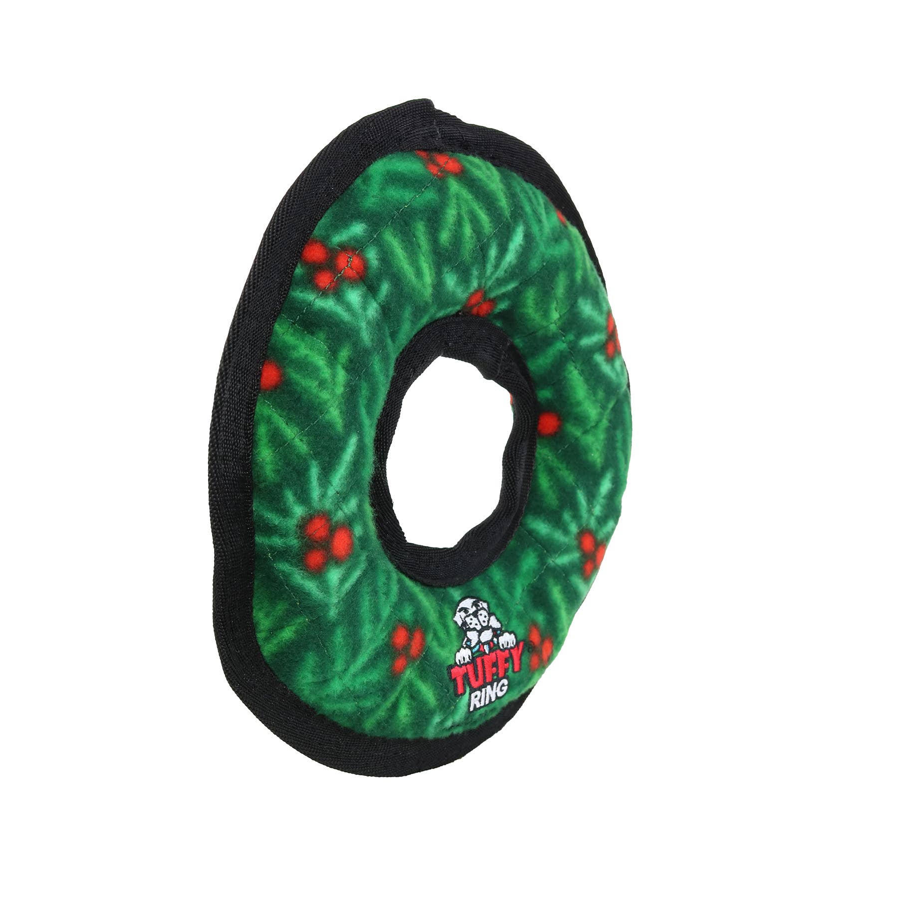 Tuffy Dog Toys - VIP Products - Tuffy Holiday Medium Ring Wreath, Durable Squeaky Dog Toy