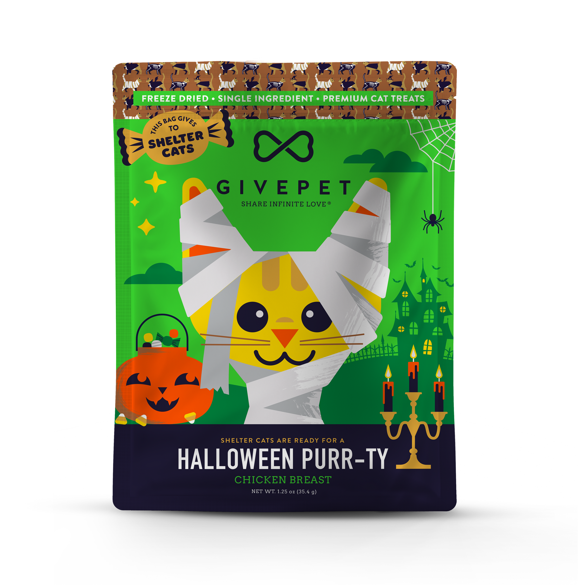 GivePet - GivePet Halloween Purr-ty Freeze-Dried Chicken Cat Treats