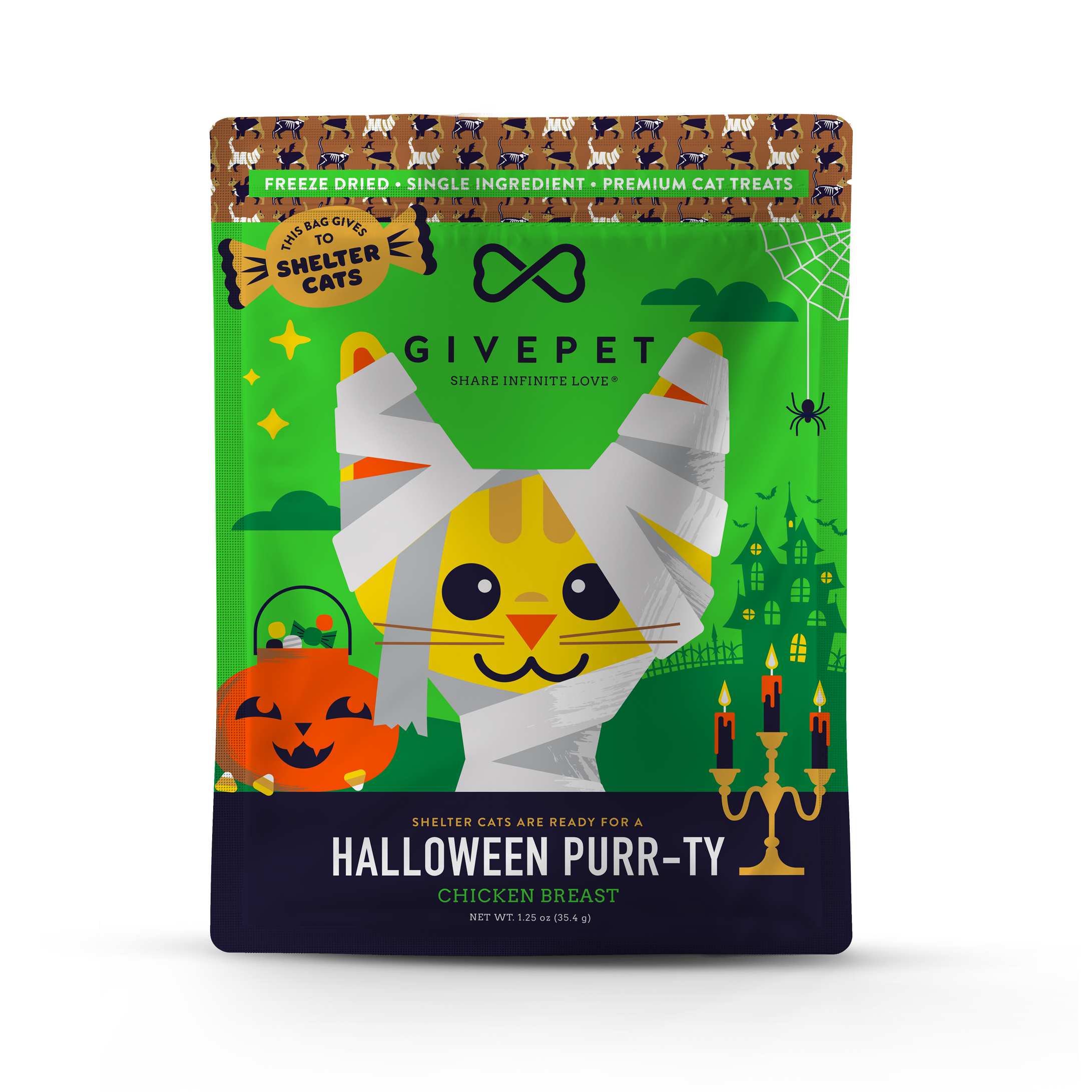 GivePet - GivePet Halloween Purr-ty Freeze-Dried Chicken Cat Treats