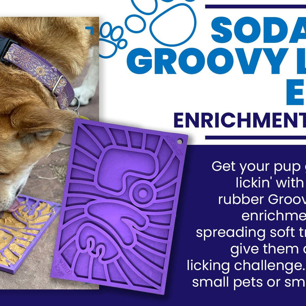 
                  
                    SodaPup - Groovy Love Design eMat Enrichment Lick Mat - small: Groovy Love emat - purple
                  
                