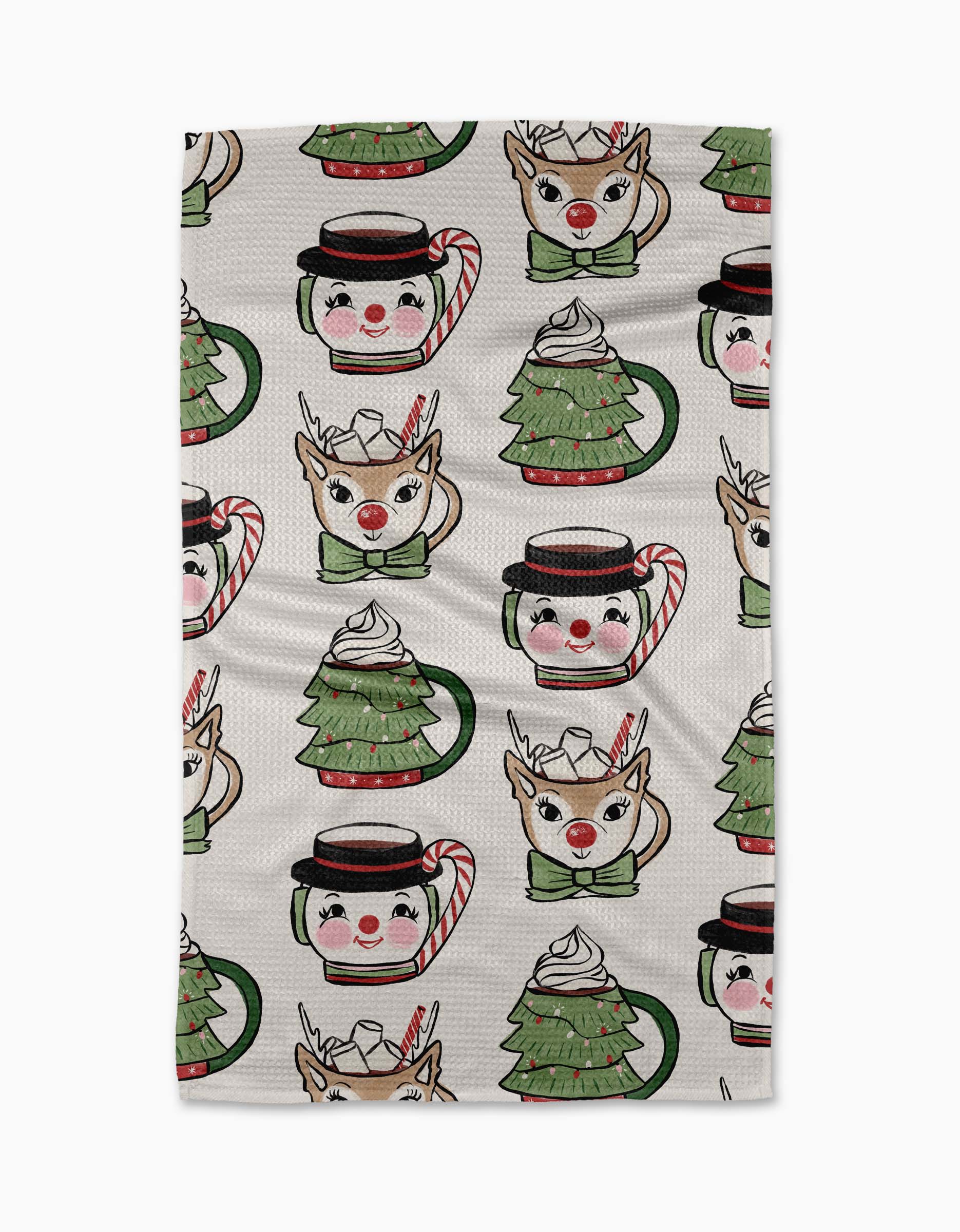 Geometry - Vintage Mugs Tea Towel