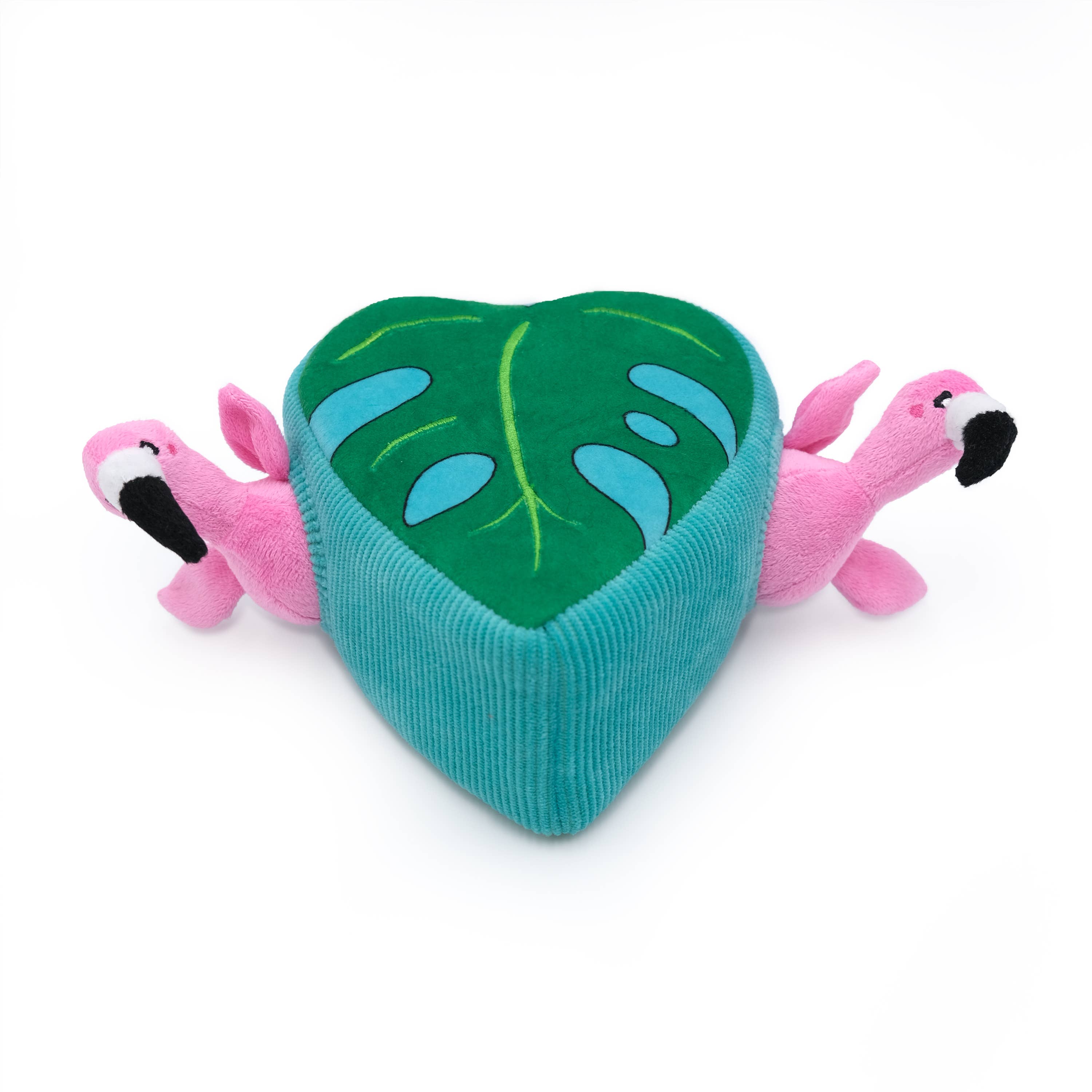ZippyPaws - Zippy Burrow Flamingos in Monstera Dog Toy