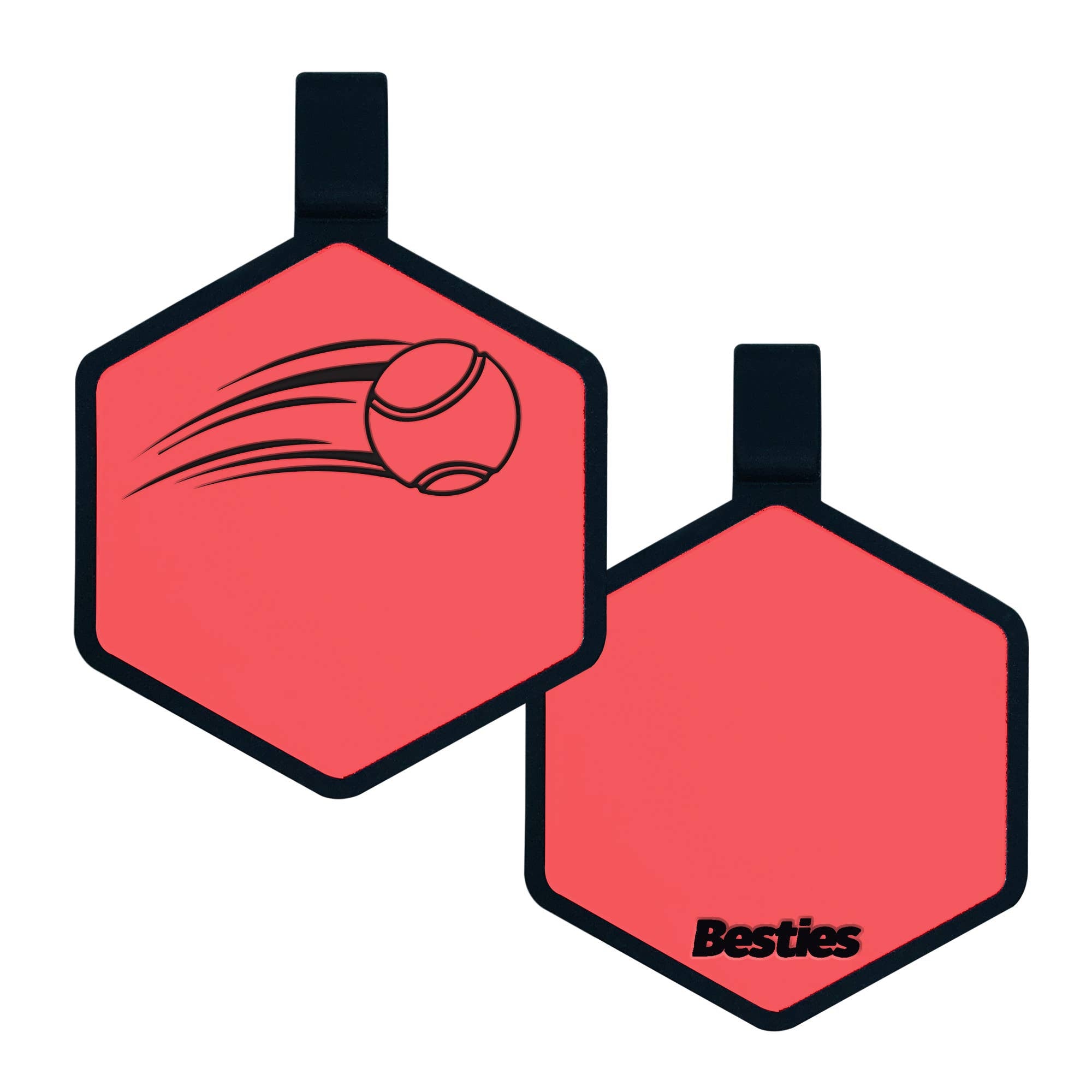 Besties Pets - Tennis Ball Silicone Dog ID Tag: Aqua