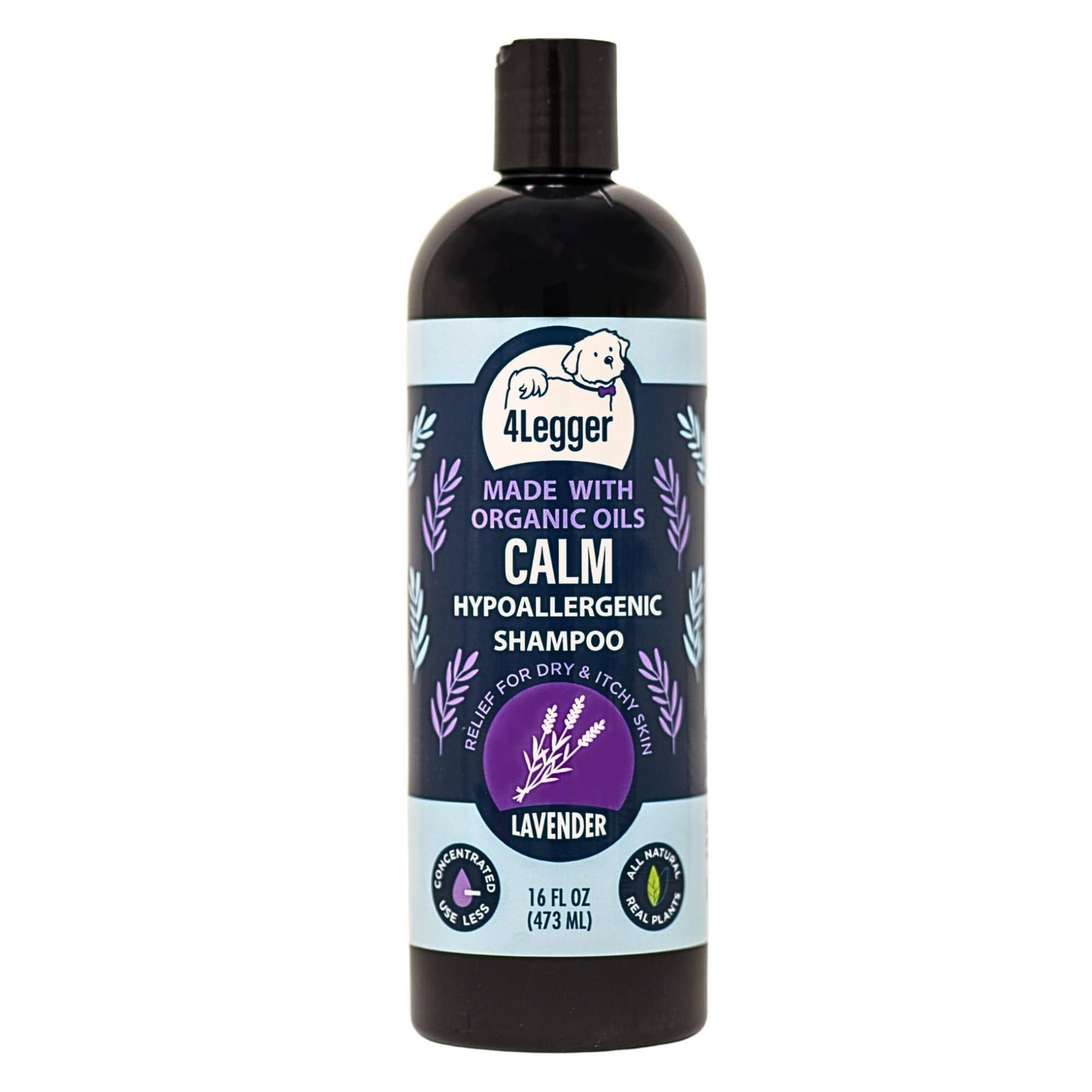4-Legger - CALM Organic Lavender Natural Dog Shampoo with Calendula: 16 oz bottle