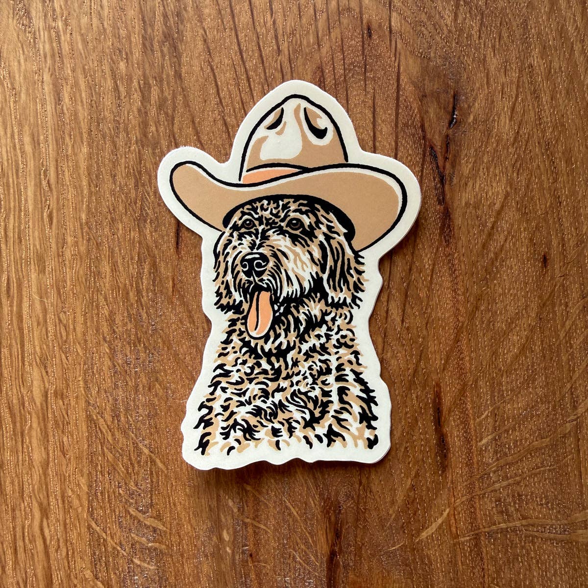 Steel Bison - Goldendoodle Cowdog 3 Inch Small Matte Vinyl Sticker