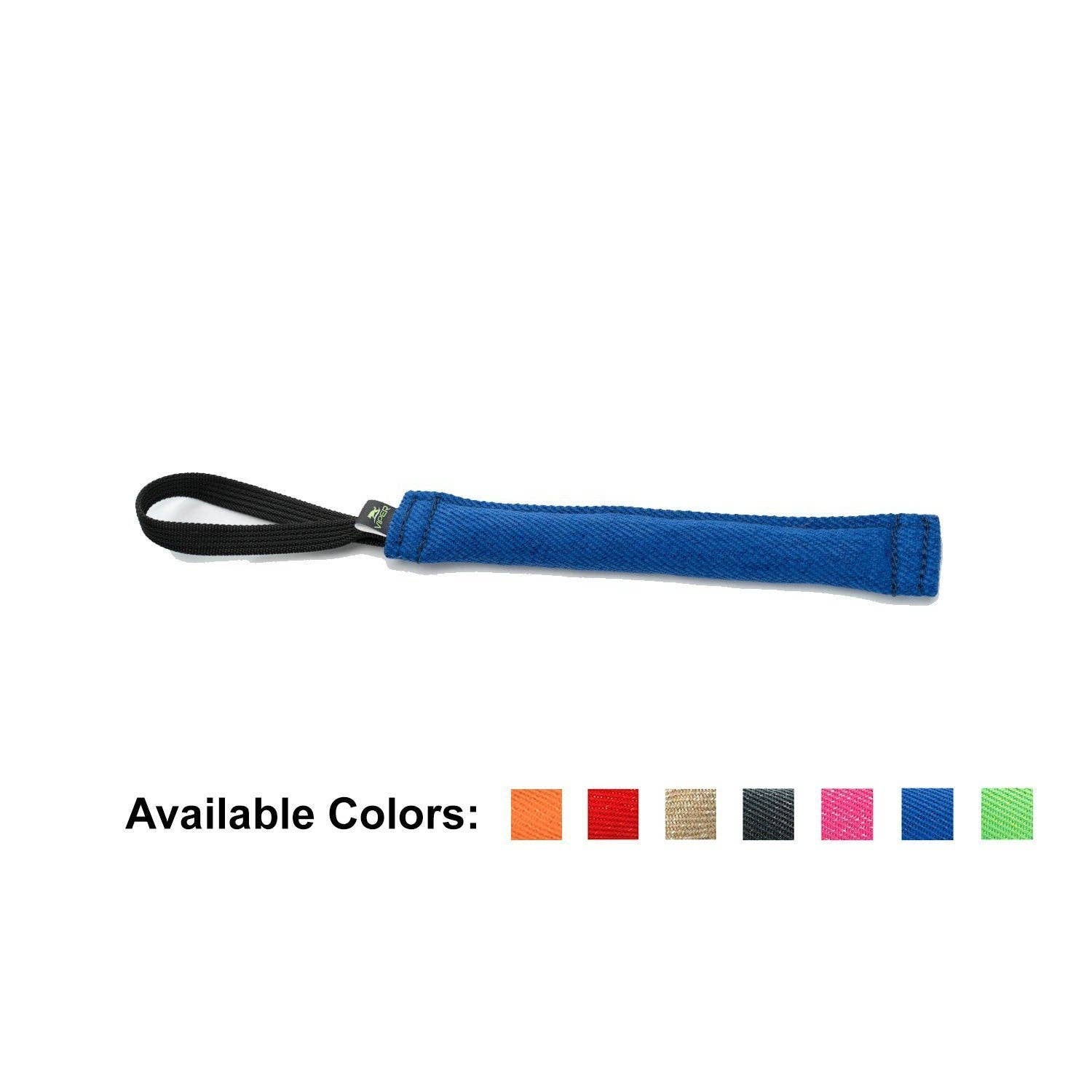 Dogline - Viper French Linen Tug Dog Toy: Green / 12in L x 2in W