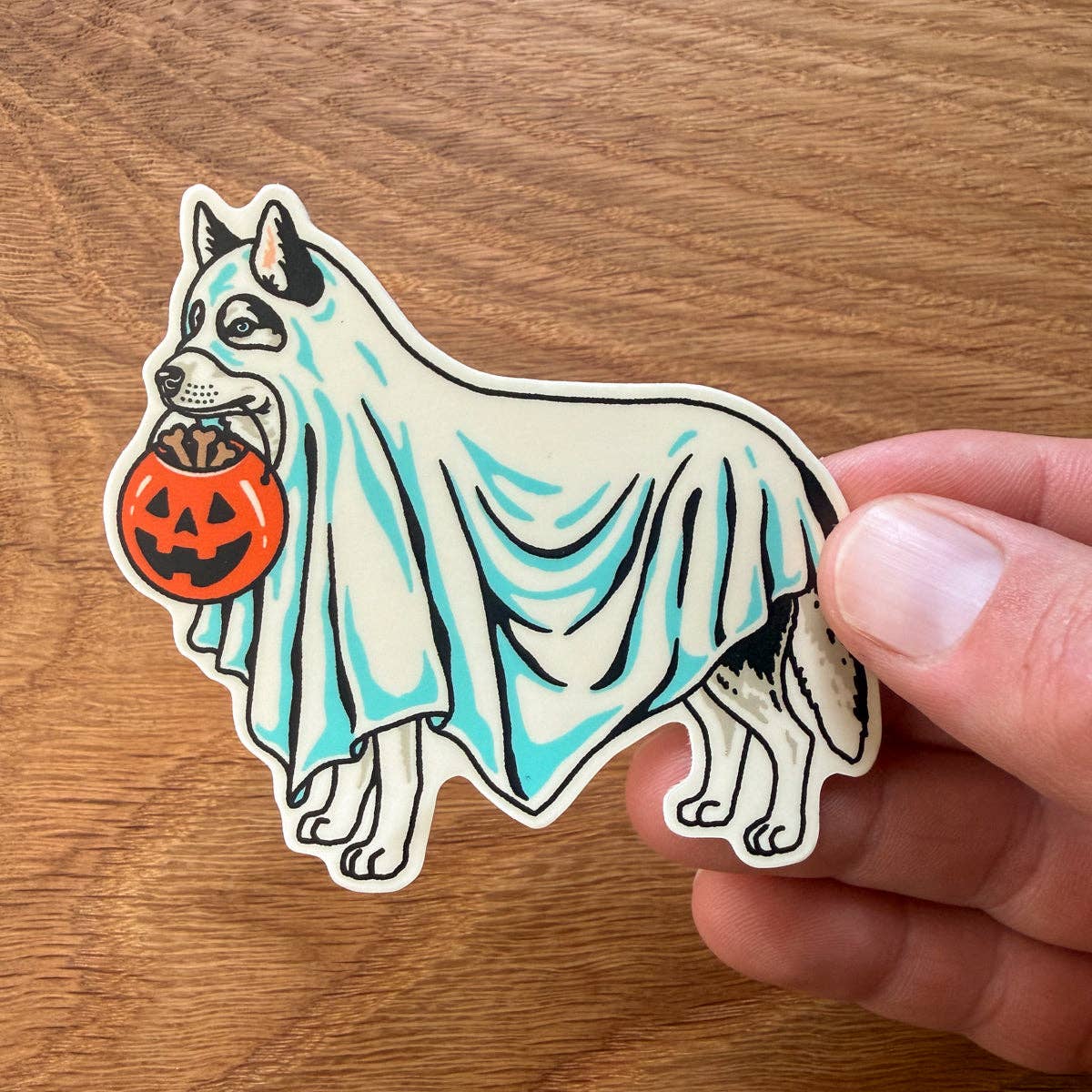 Steel Bison - Ghost Husky (Black) 3 Inch Matte Vinyl Sticker