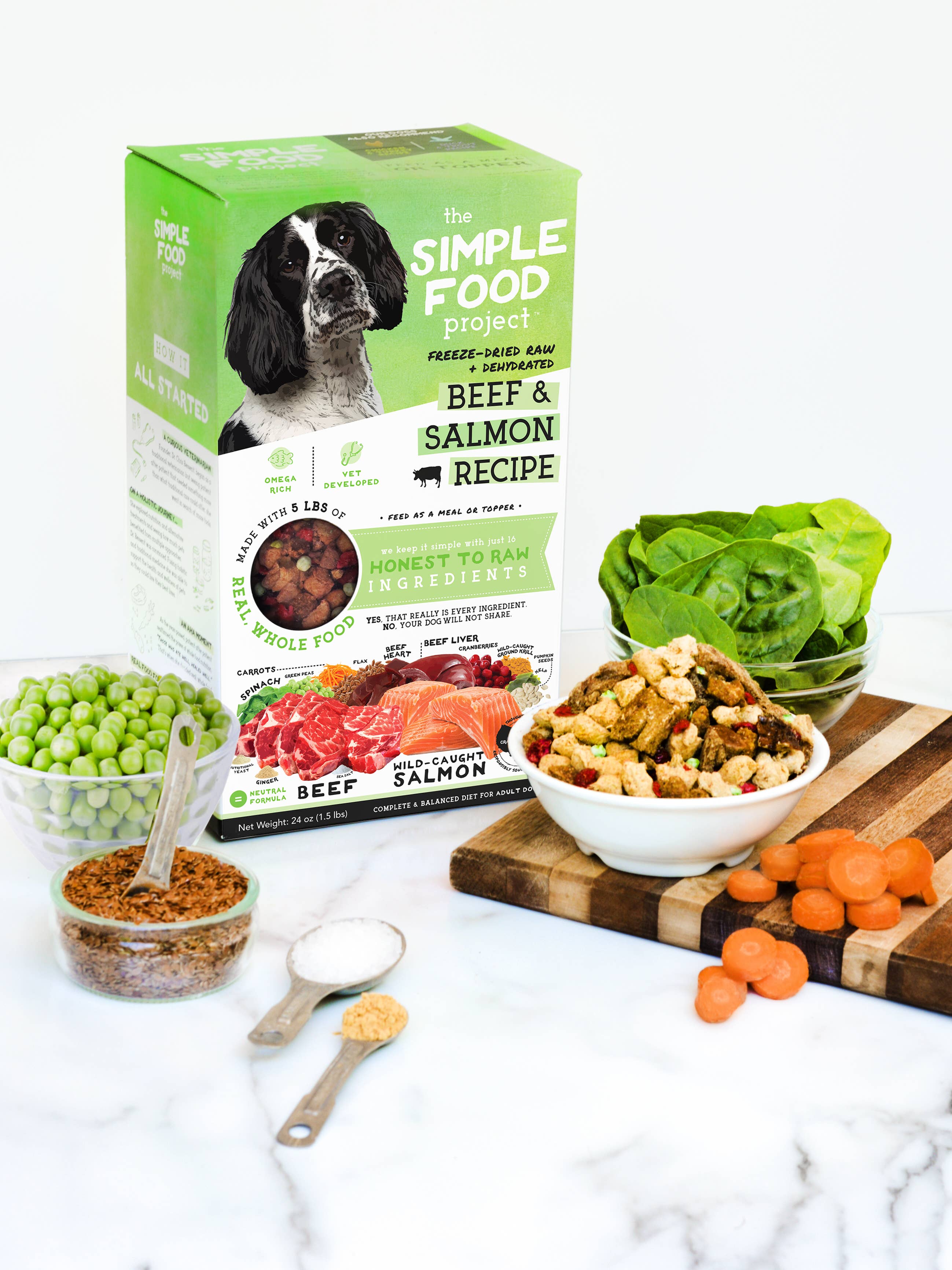 The Simple Food Project- Beef & Salmon Recipe for Dogs: Original Nuggets (6-lb)