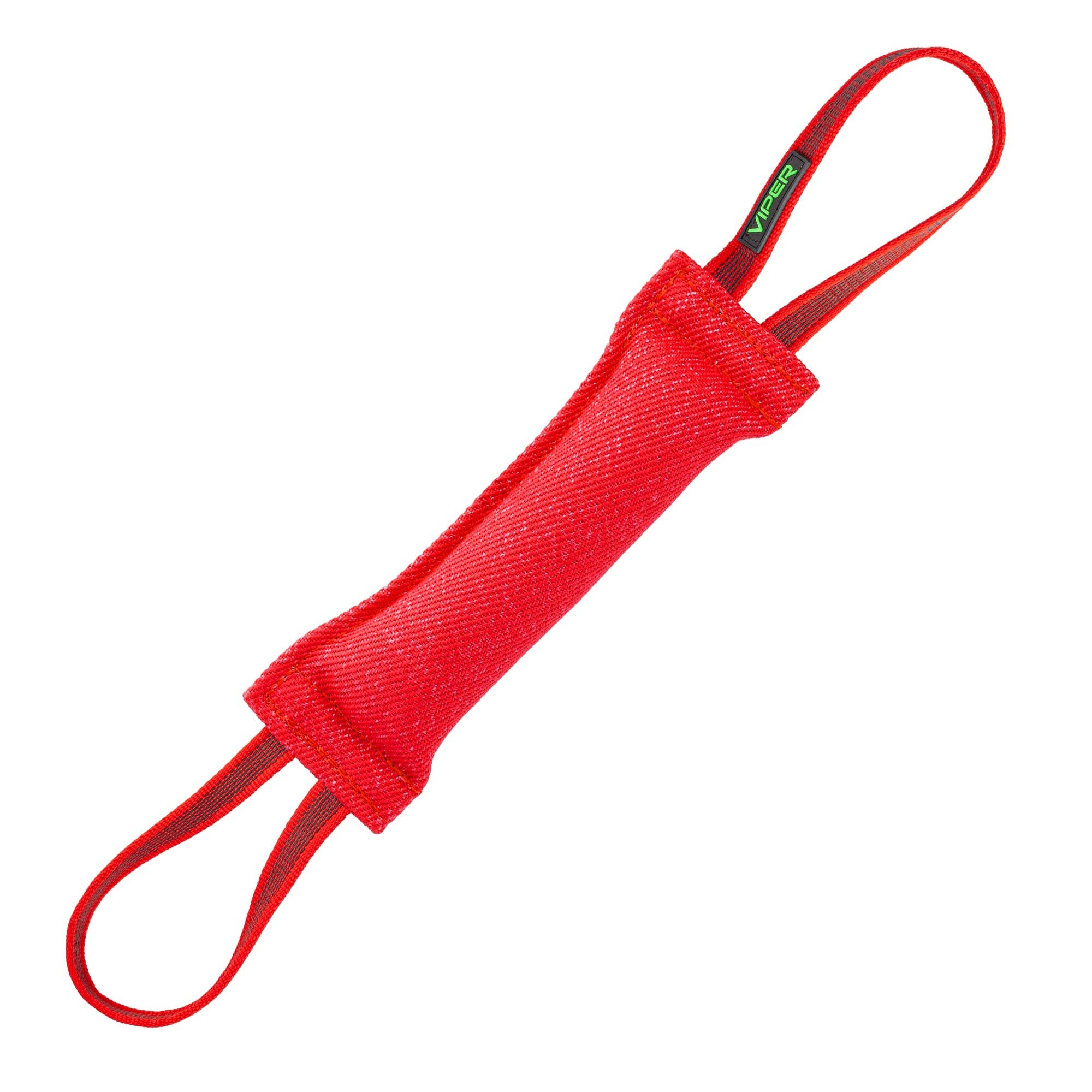 Dogline - Viper French Linen Tug Dog Toy: Red / 12in L x 2in W