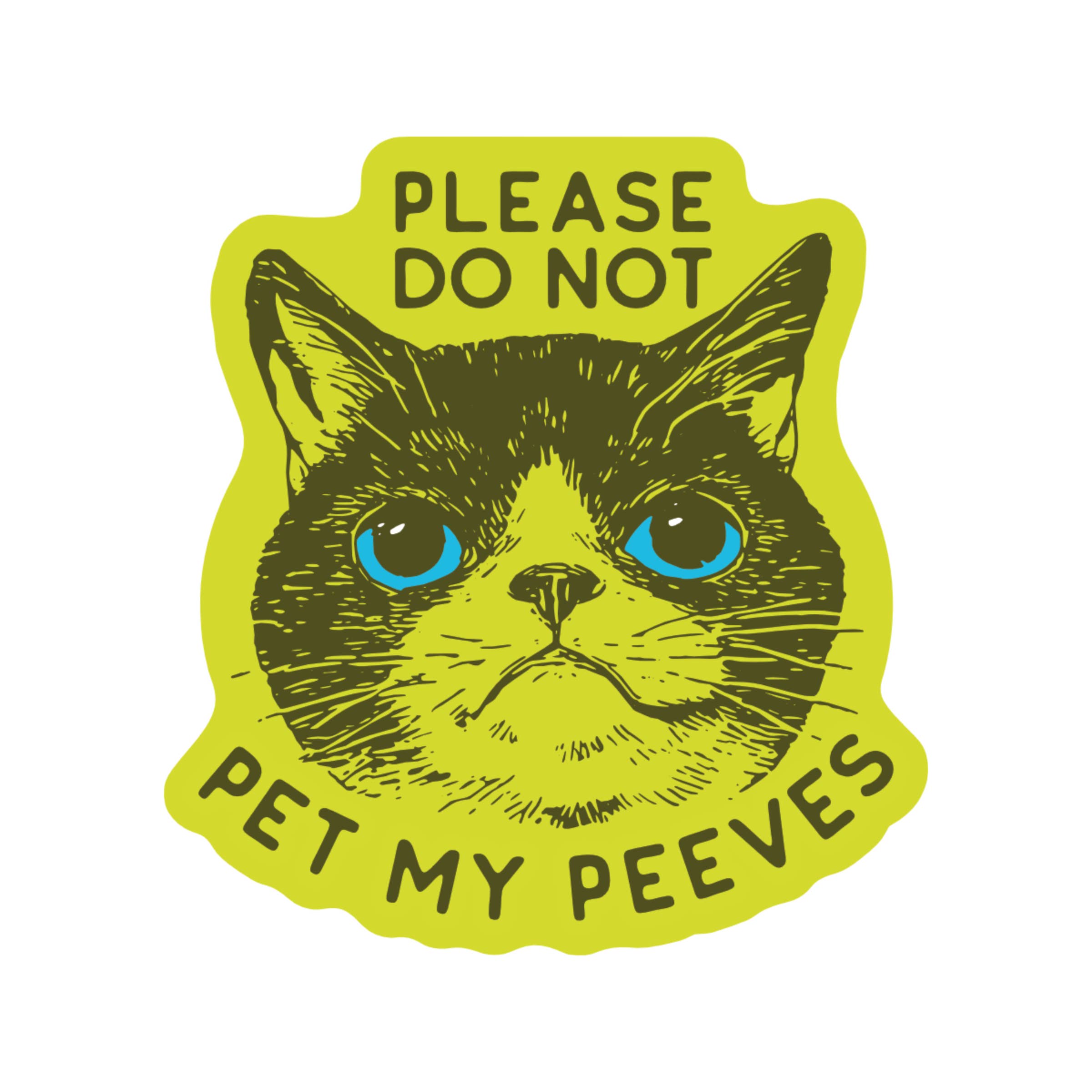 Juju and Moxie - Funny Kitty Cat Goofy Humor High Quality Vinyl Sticker