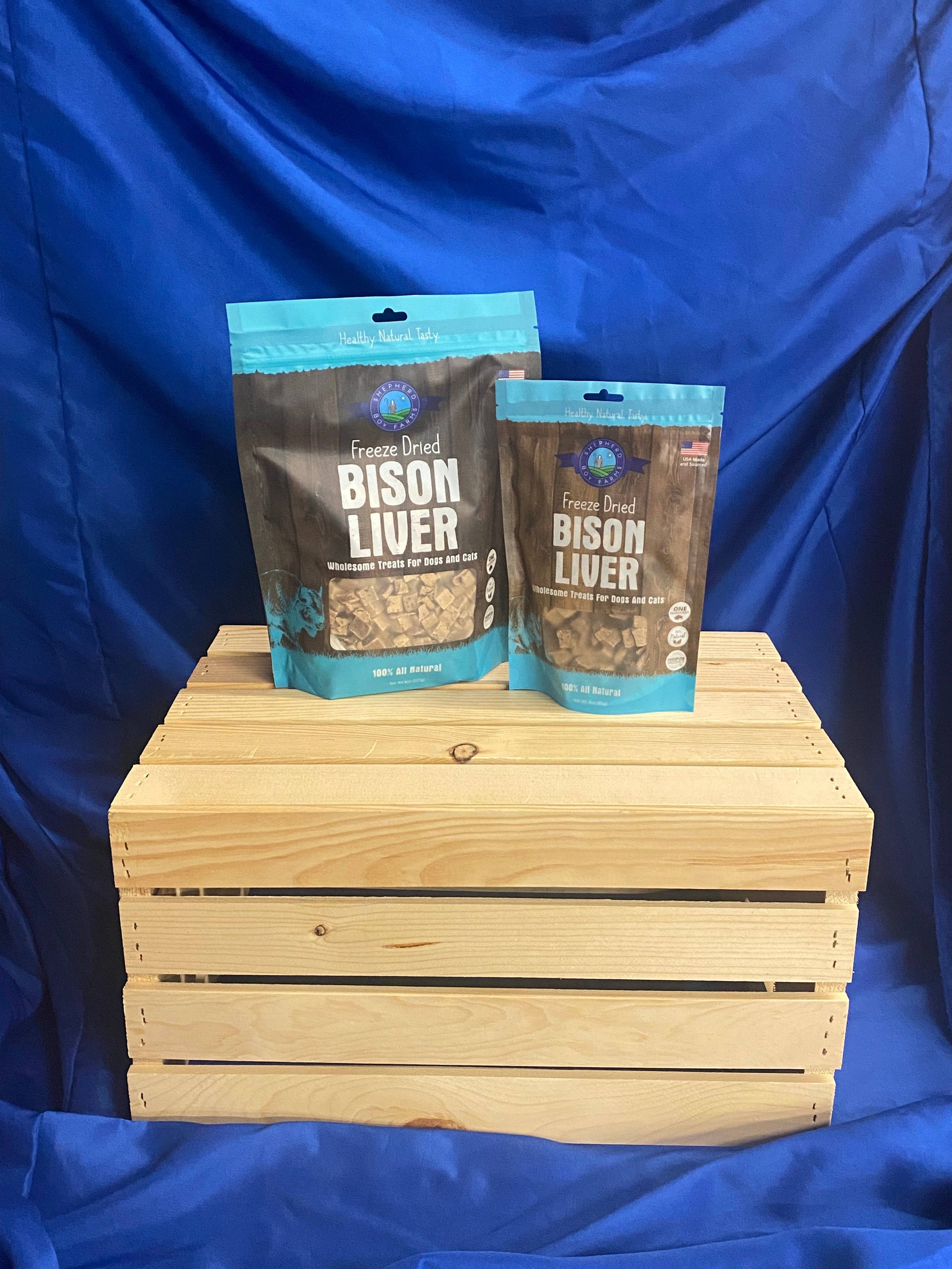 Shepherd Boy Farms- Freeze Dried Bison Liver Treats (3oz, 8oz)