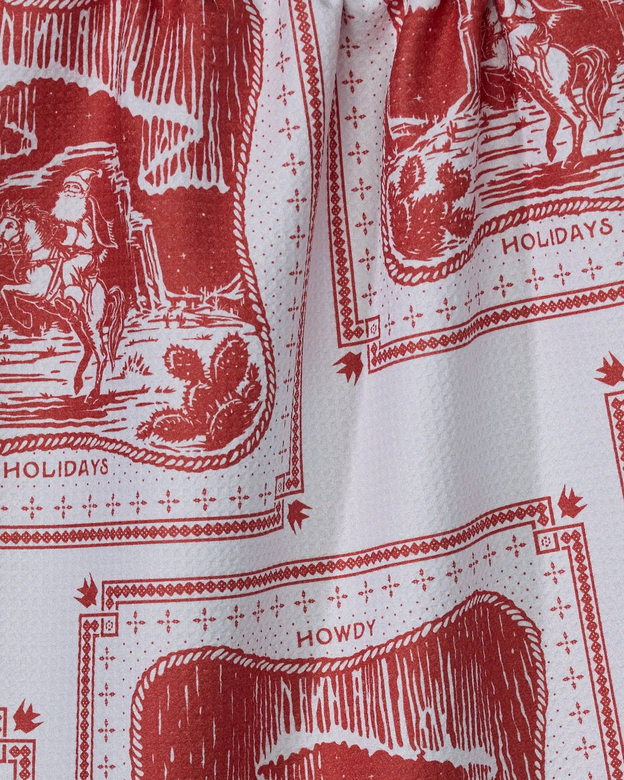 Geometry - Cowboy Christmas Tea Towel