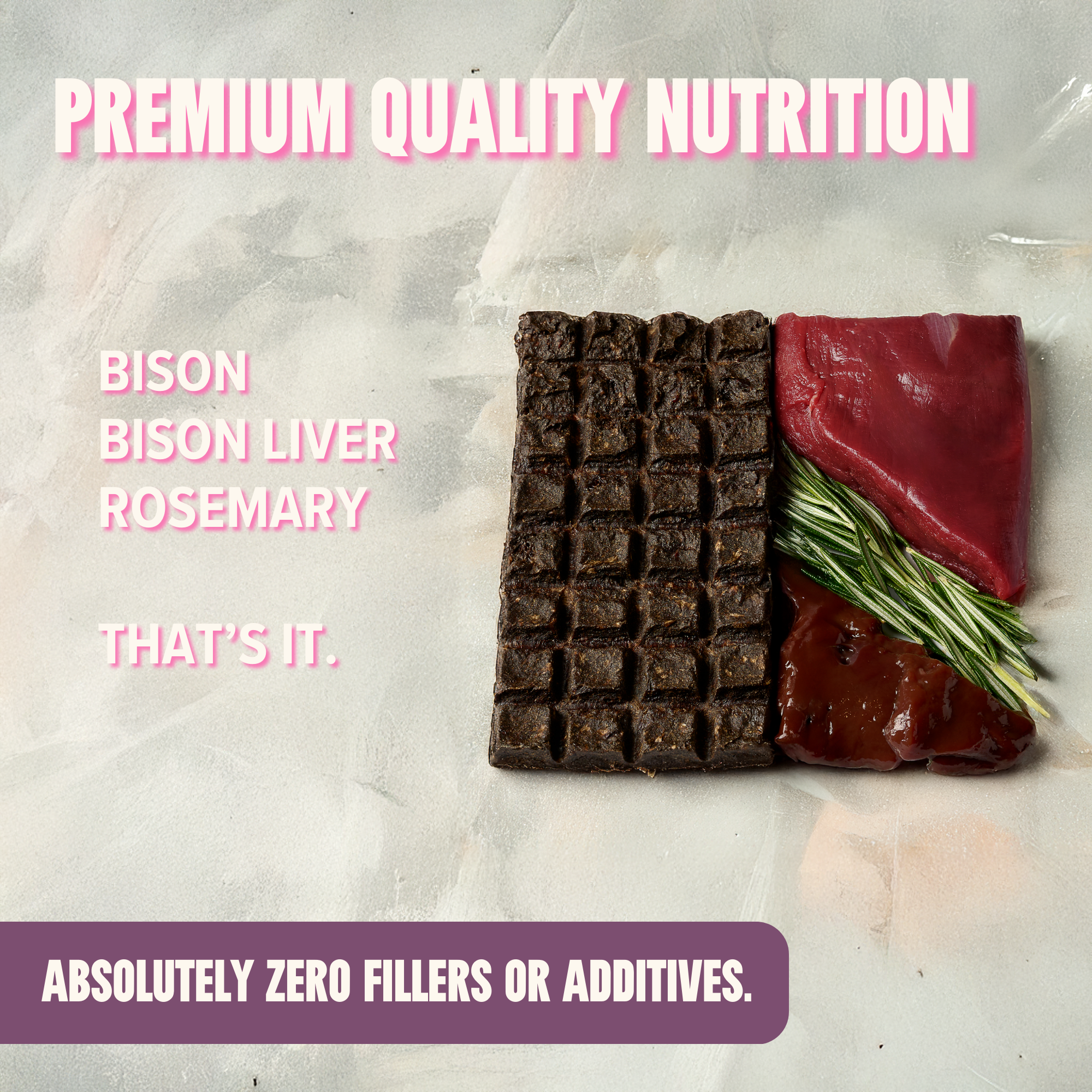 RYŌKEN INSTINCT - Bison Treat & Snack Bar for Active Dogs - Energy & Recovery